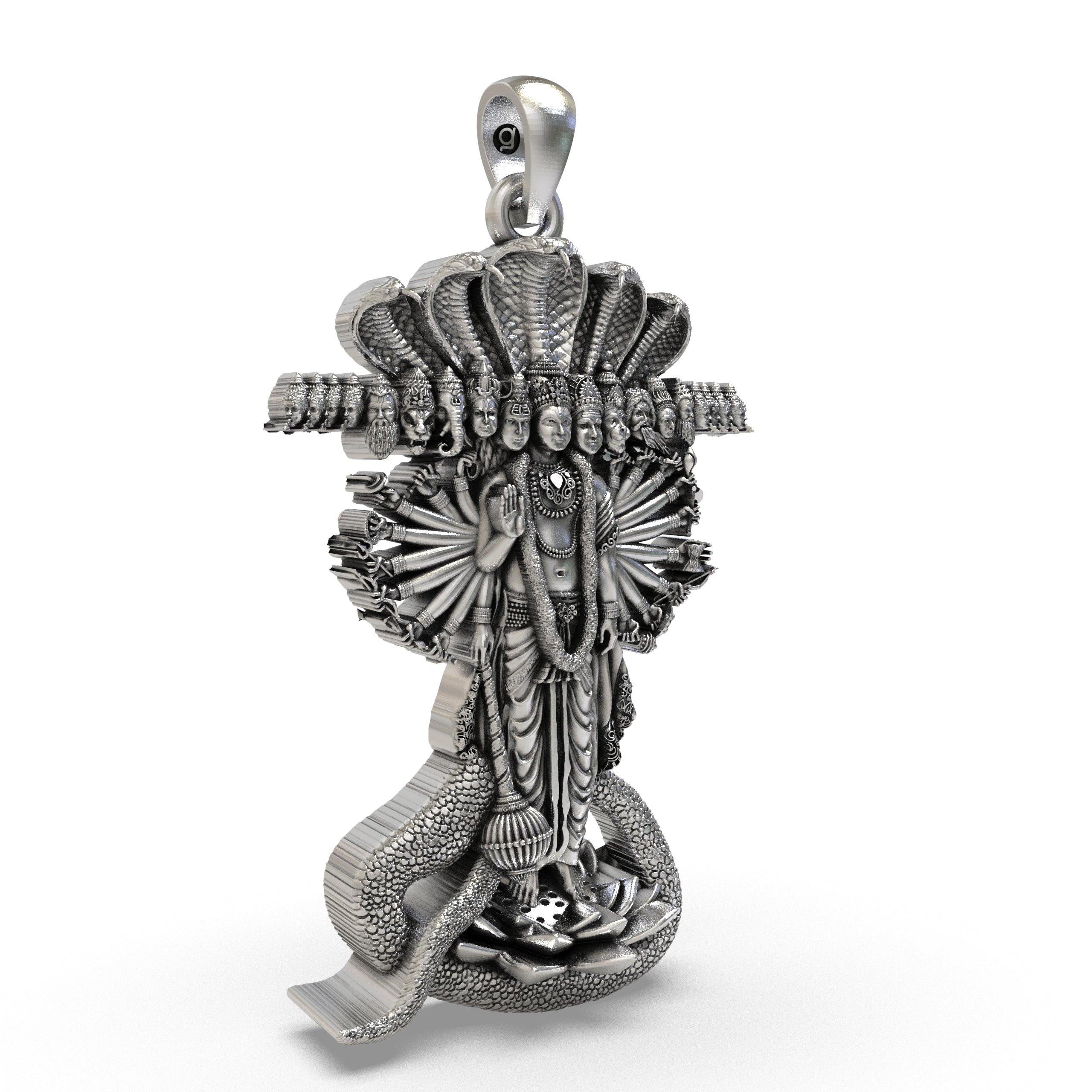 925 Silver Lord Vishnu Pendant