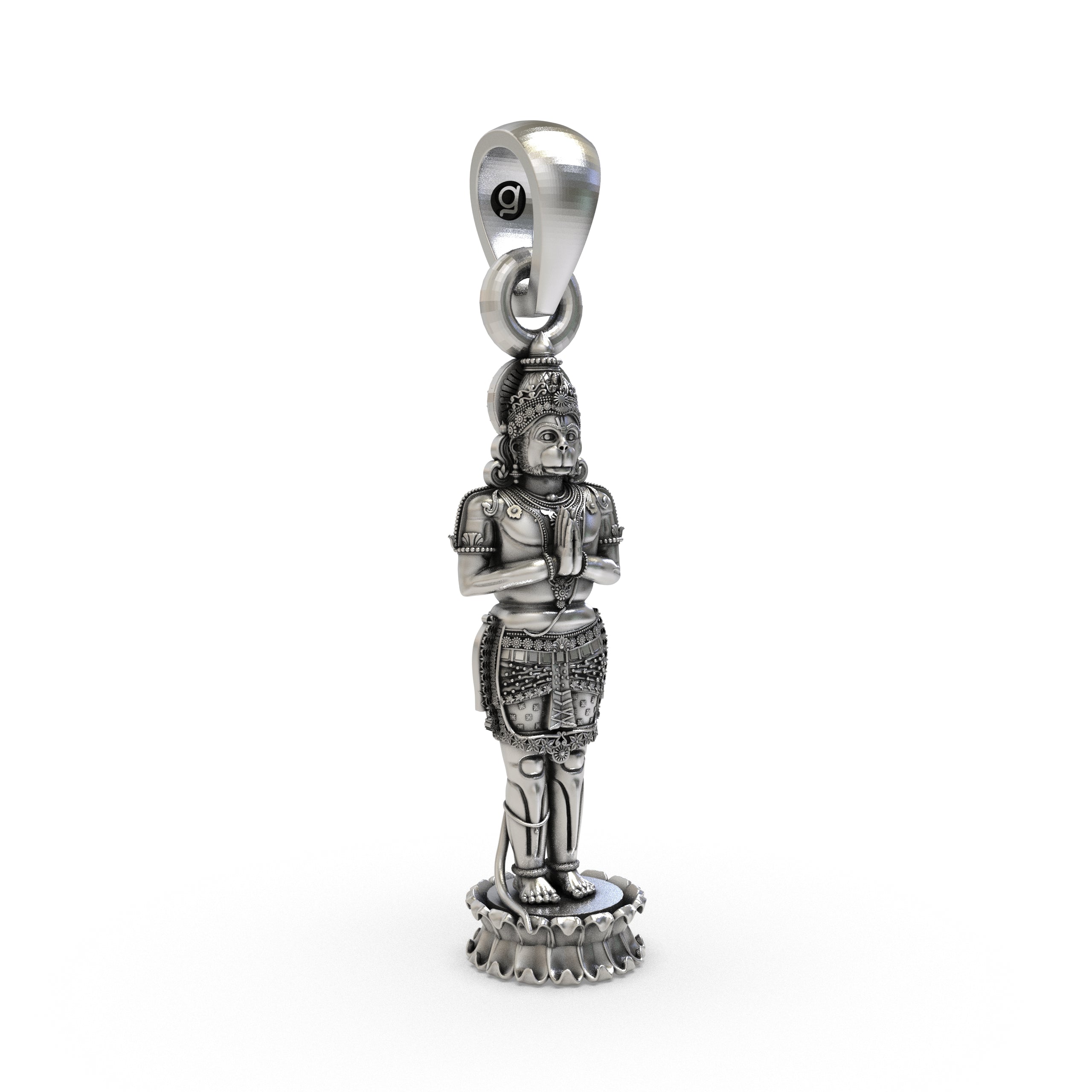 925 Silver Hanumanji Pendant – Divine Strength & Protection | Lord Hanuman Spiritual Jewelry