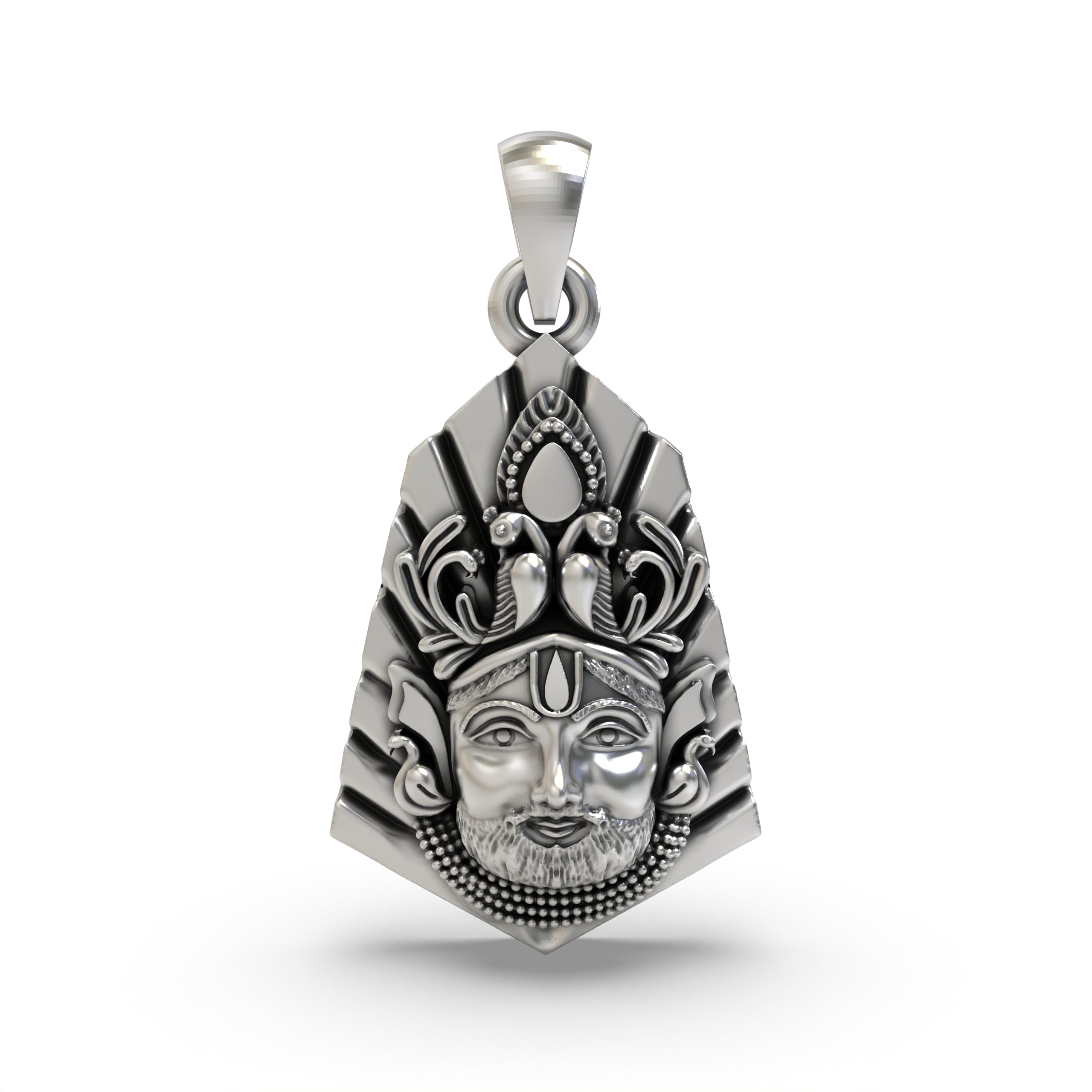 925 Sterling Silver Shyam Baba Pendant | Best Gift for Bhakts