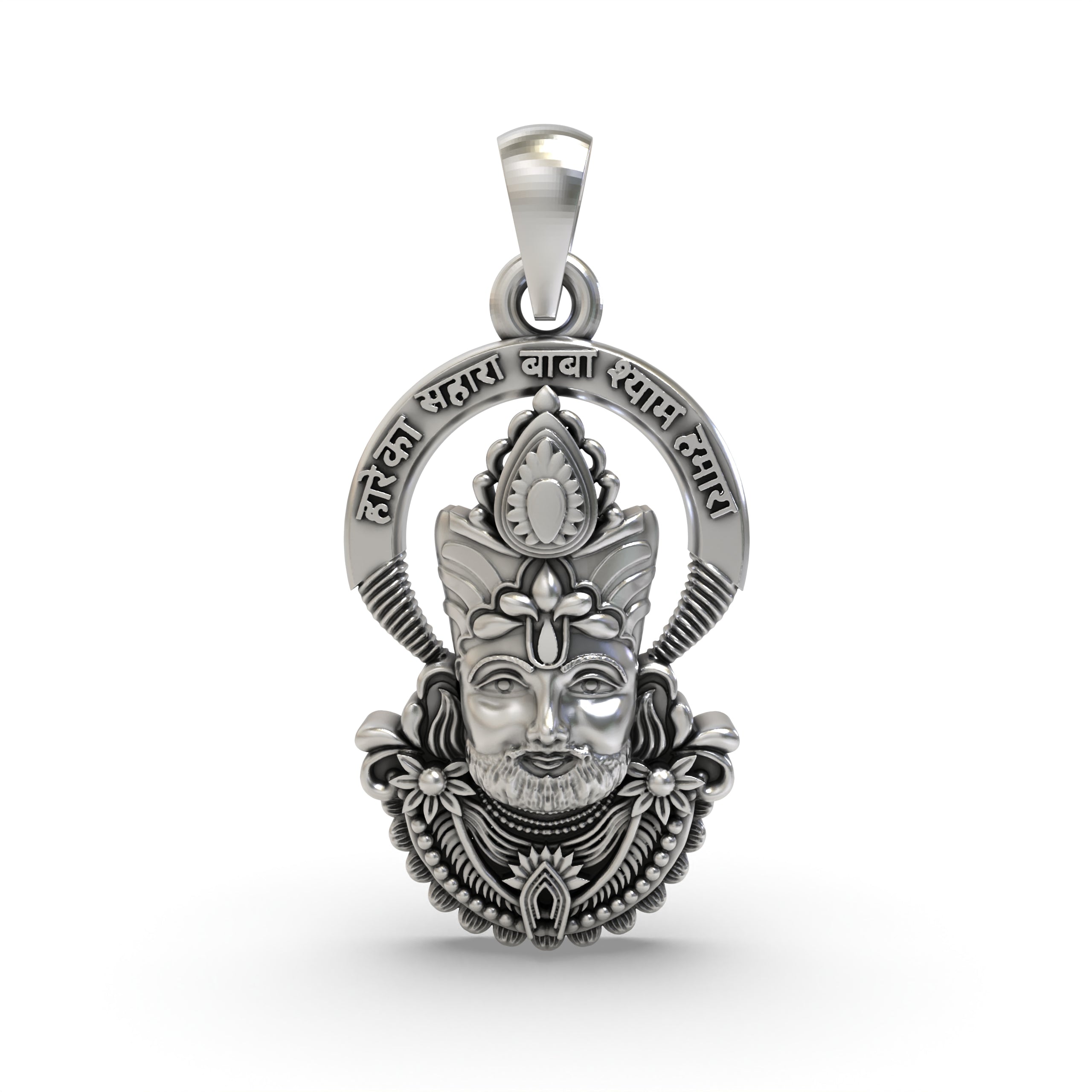 925 Silver Shyam Baba Face Jewelry | Powerful Spiritual Pendant