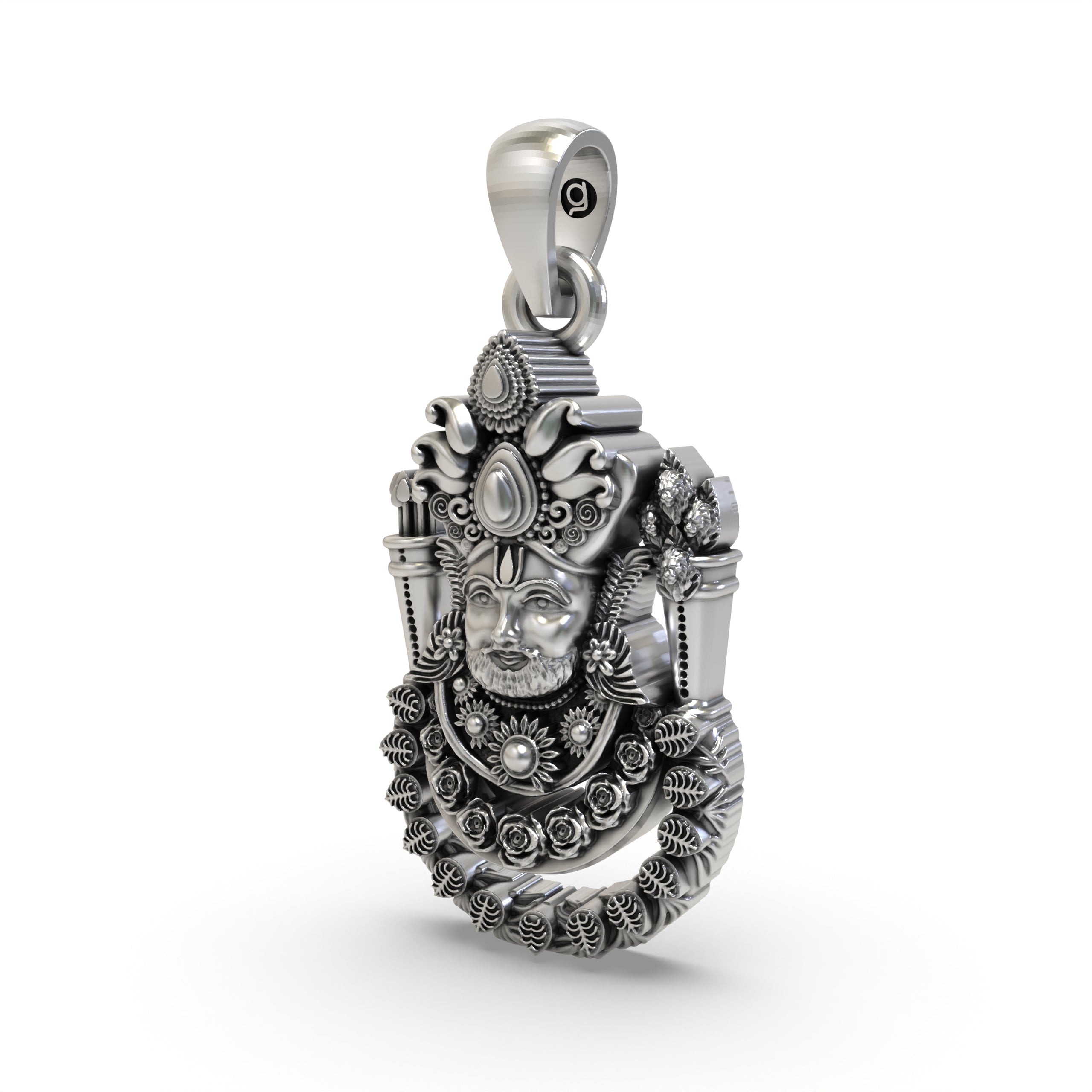 Handcrafted Khatu Shyam Ji Pendant | 925 Silver with Divine Detailing