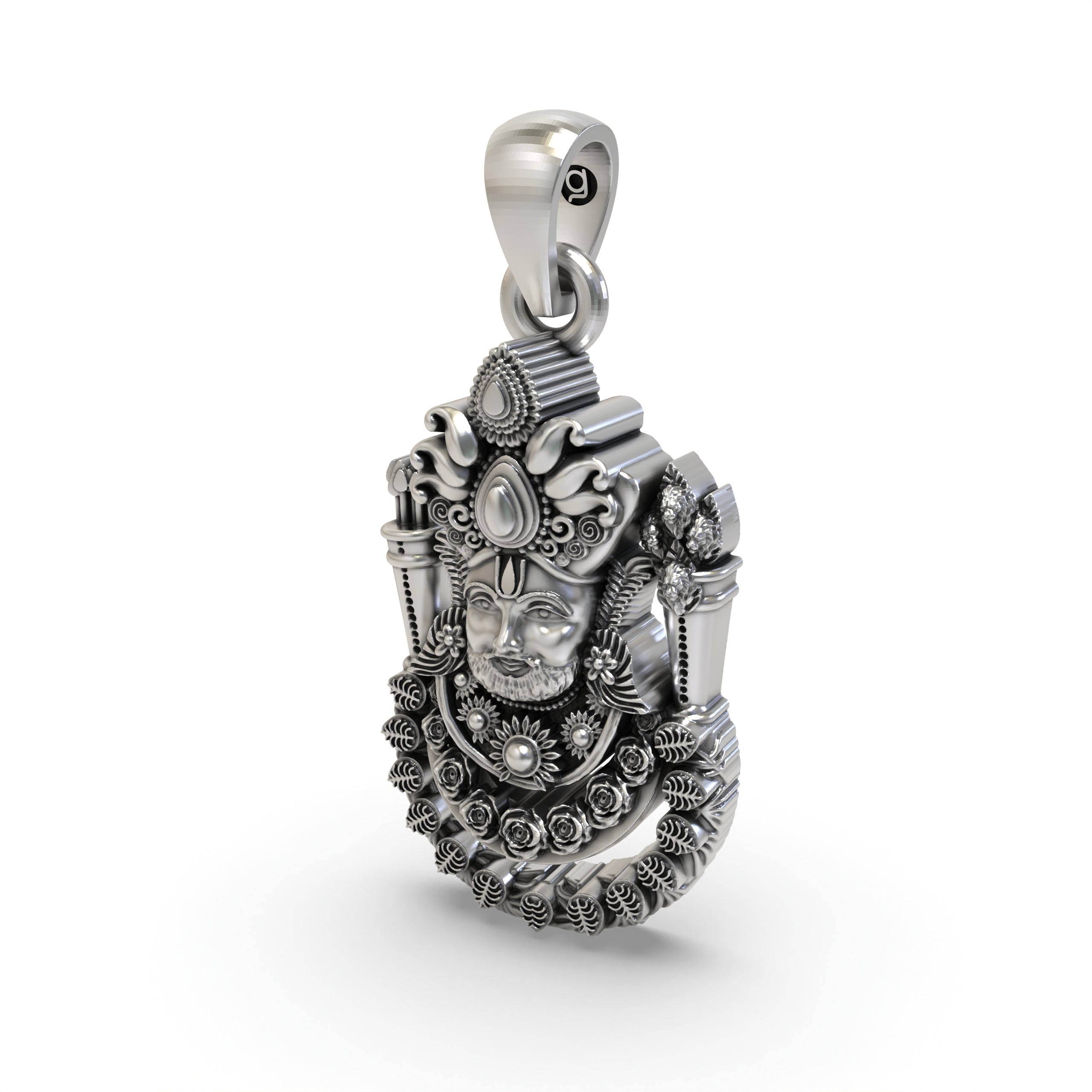 Handcrafted Khatu Shyam Ji Pendant | 925 Silver with Divine Detailing