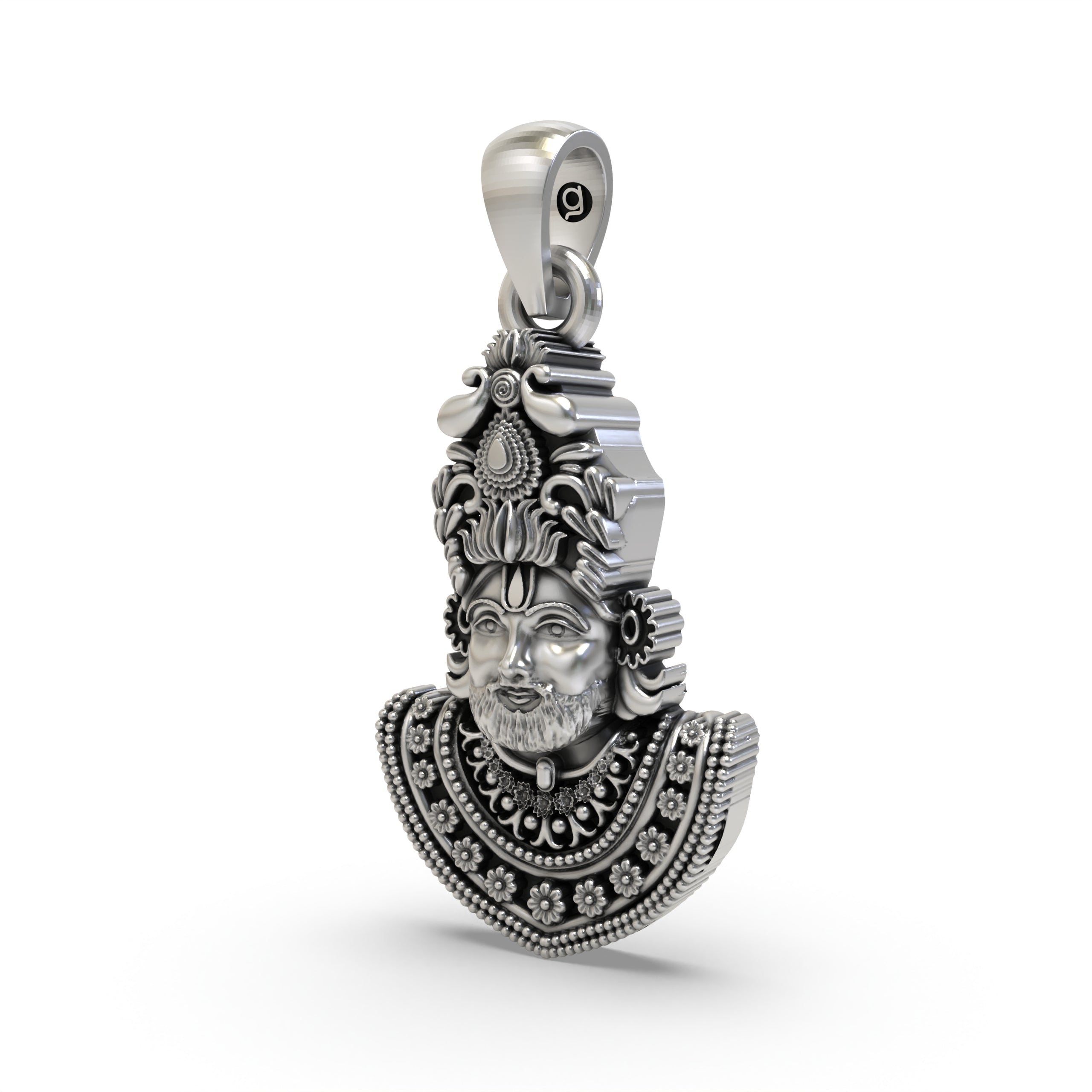 Sterling Silver Khatu Shyam Pendant for Men & Women | Devotional Jewelry