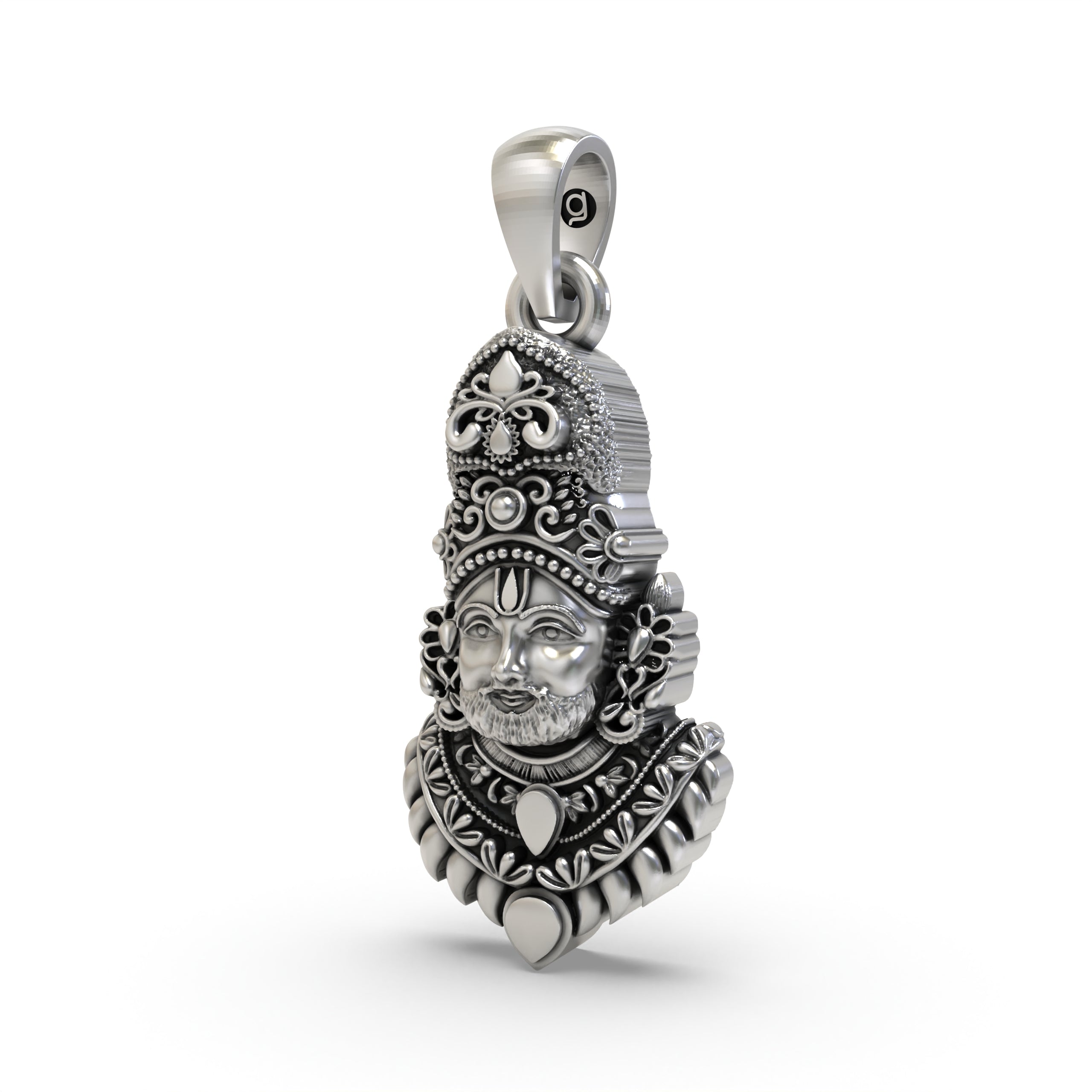 Buy Real 925 Silver Khatu Shyam Ji Pendant | Traditional Indian Jewelry