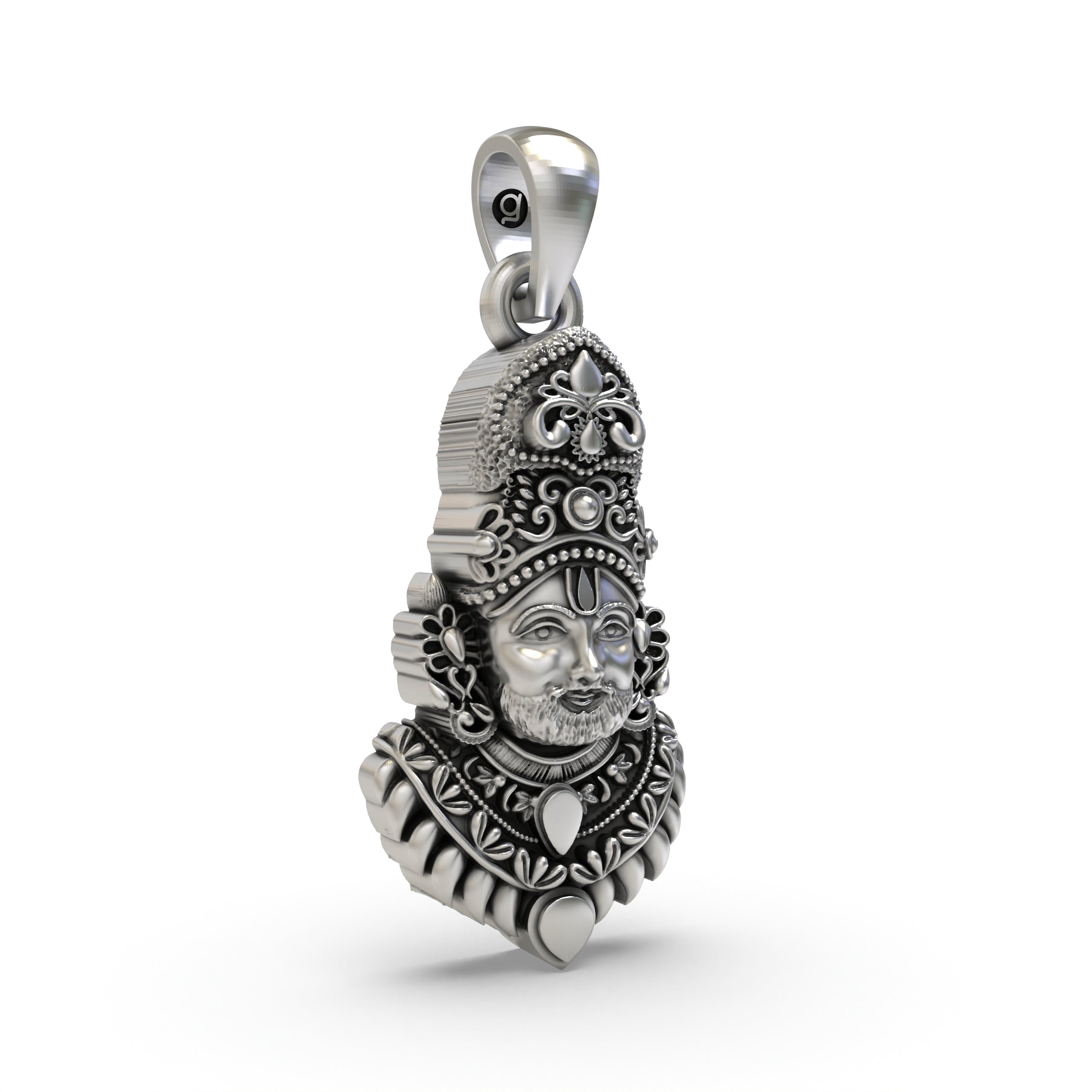 Buy Real 925 Silver Khatu Shyam Ji Pendant | Traditional Indian Jewelry