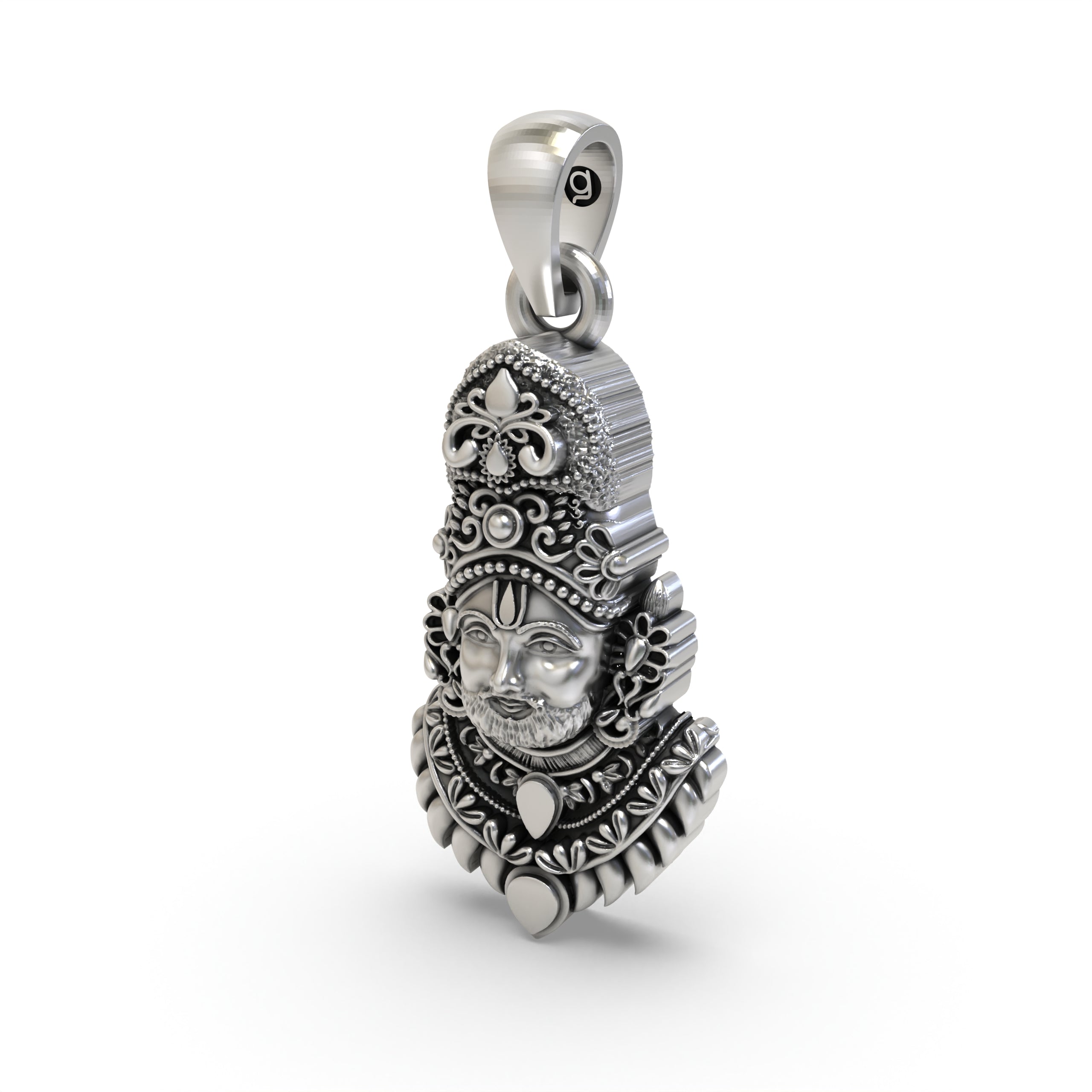 Buy Real 925 Silver Khatu Shyam Ji Pendant | Traditional Indian Jewelry