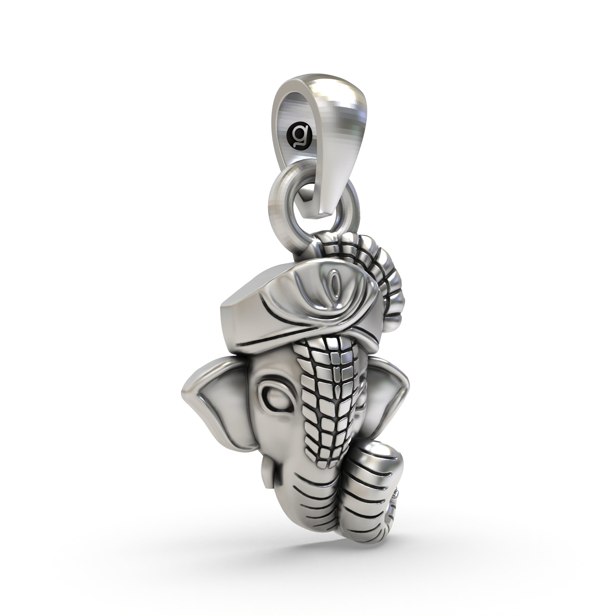 Ganesha Face 925 Silver Pendant – Lord Ganpati Jewelry for Wisdom & Blessings | Handmade Spiritual Gift