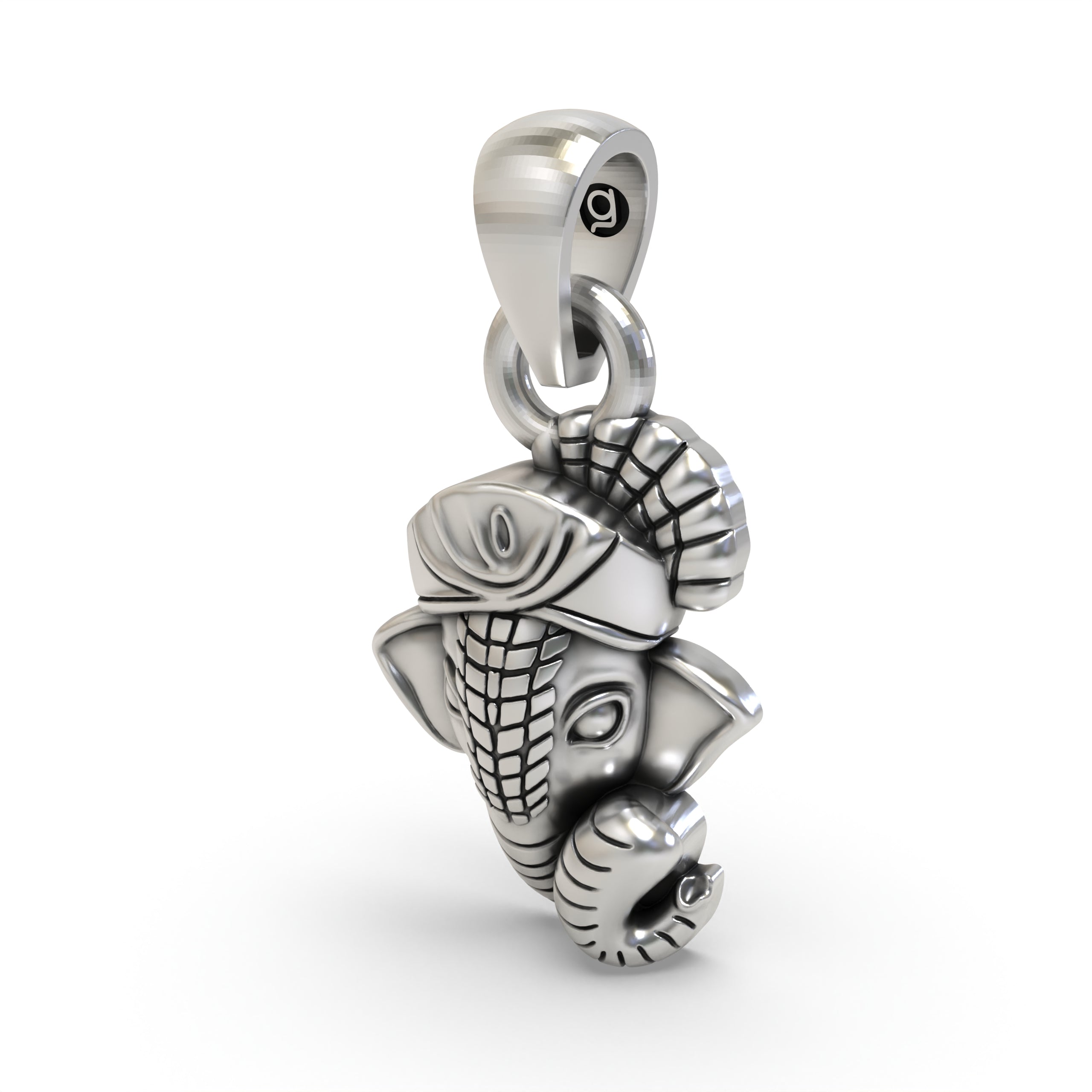 Ganesha Face 925 Silver Pendant – Lord Ganpati Jewelry for Wisdom & Blessings | Handmade Spiritual Gift