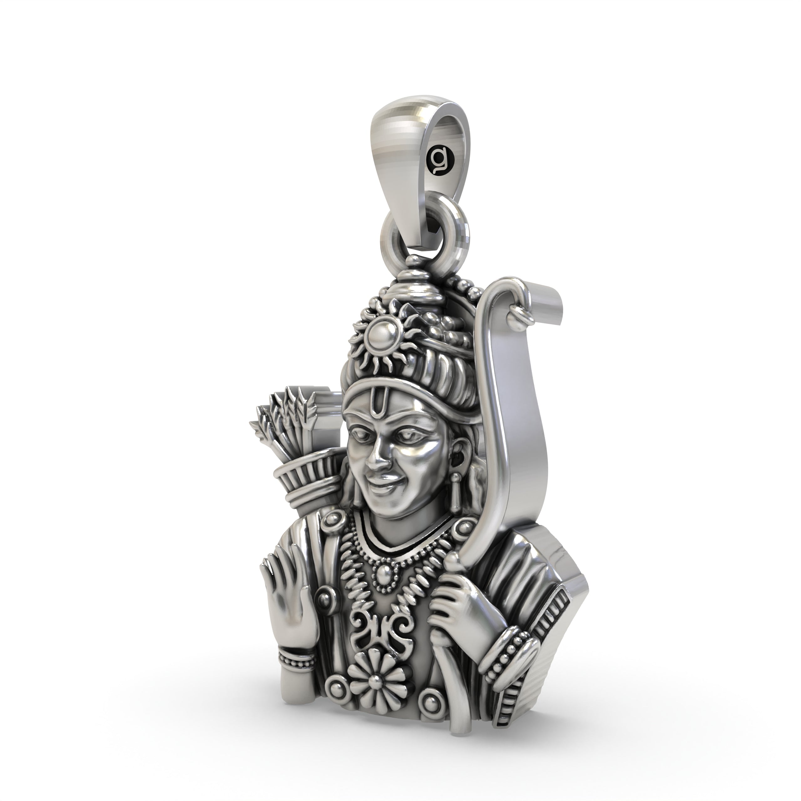925 Silver Lord Ram Pendant – Shri Ram Devotional Jewelry | Handmade Ram Locket for Protection & Faith