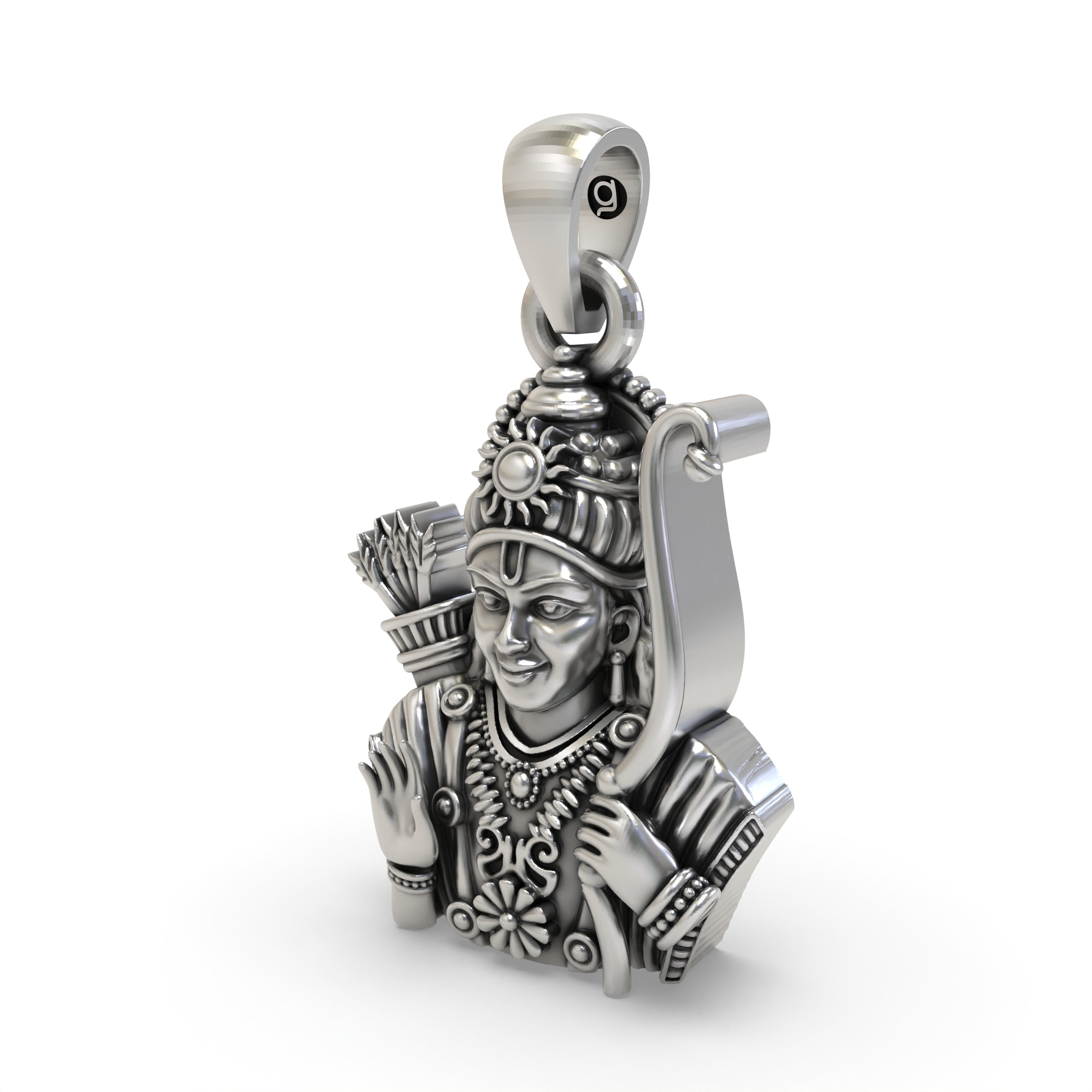 925 Silver Lord Ram Pendant – Shri Ram Devotional Jewelry | Handmade Ram Locket for Protection & Faith