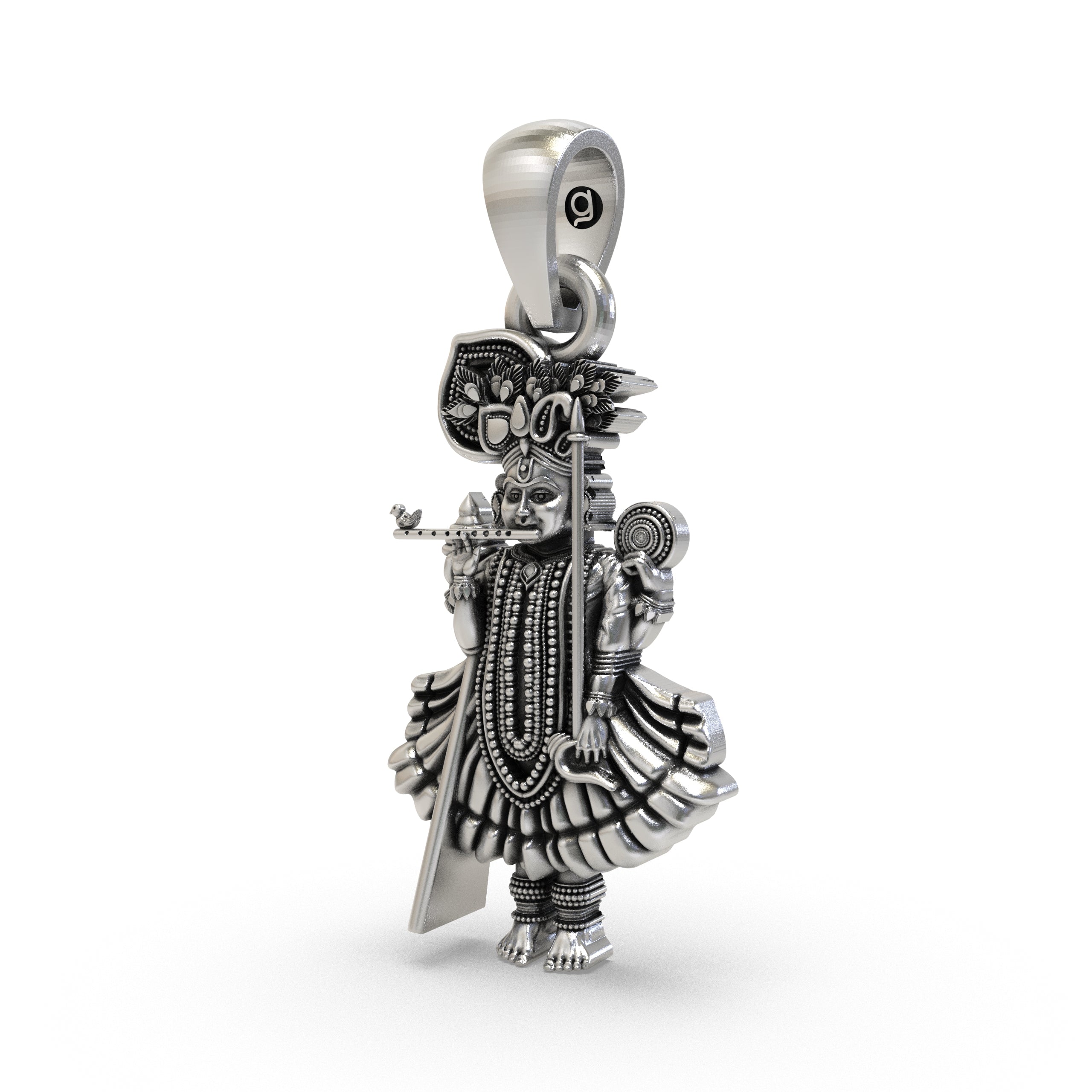 925 Silver Shri Ranchhodraiji Maharaj Pendant – Dakor Krishna Jewelry | Handmade Spiritual Pendant for Devotees