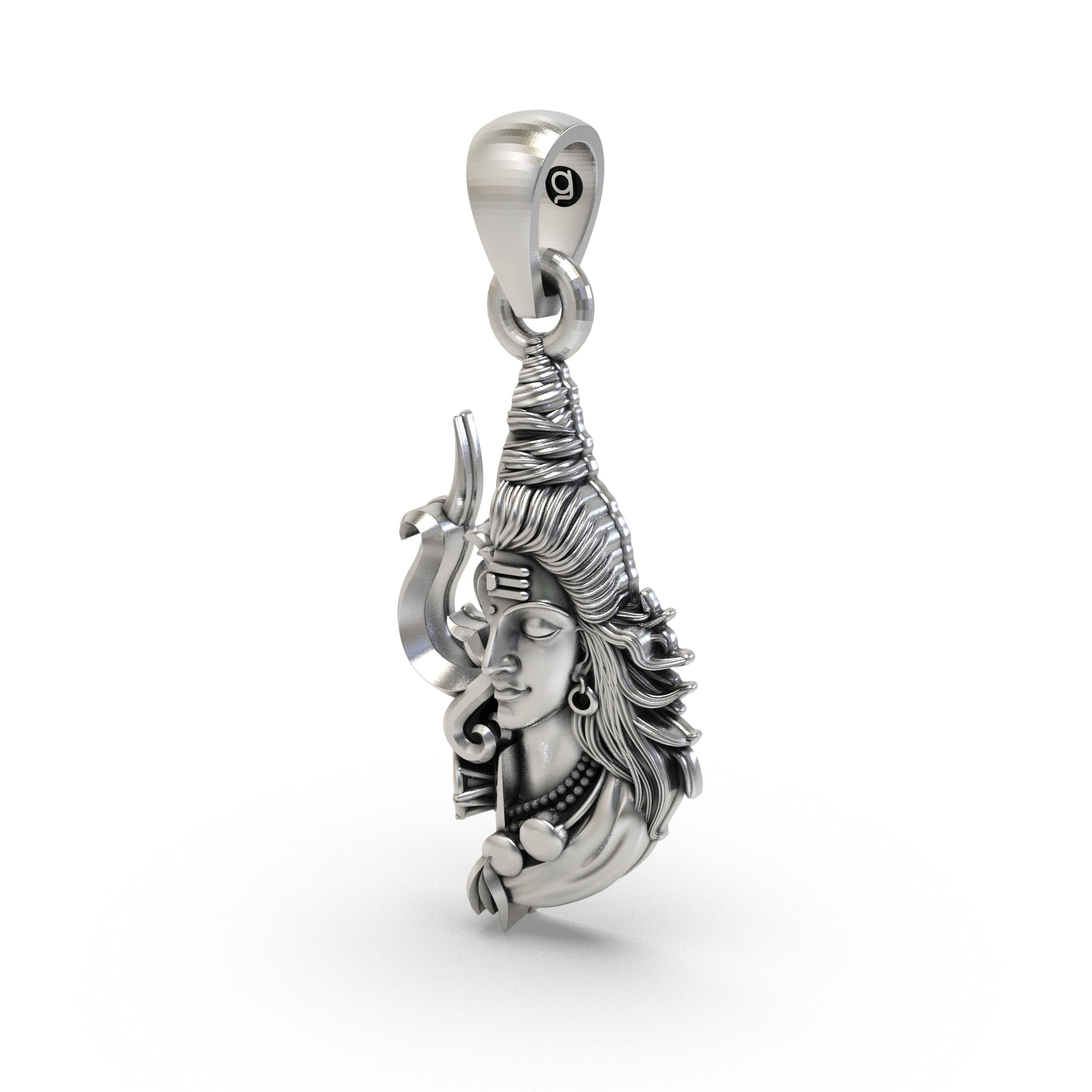 925 Silver Half Trishul Half Shiva Pendant | Lord Shiva Trishul Pendant for Men & Women | Mahadev Jewelry | Spiritual Pendant for Protection & Strength