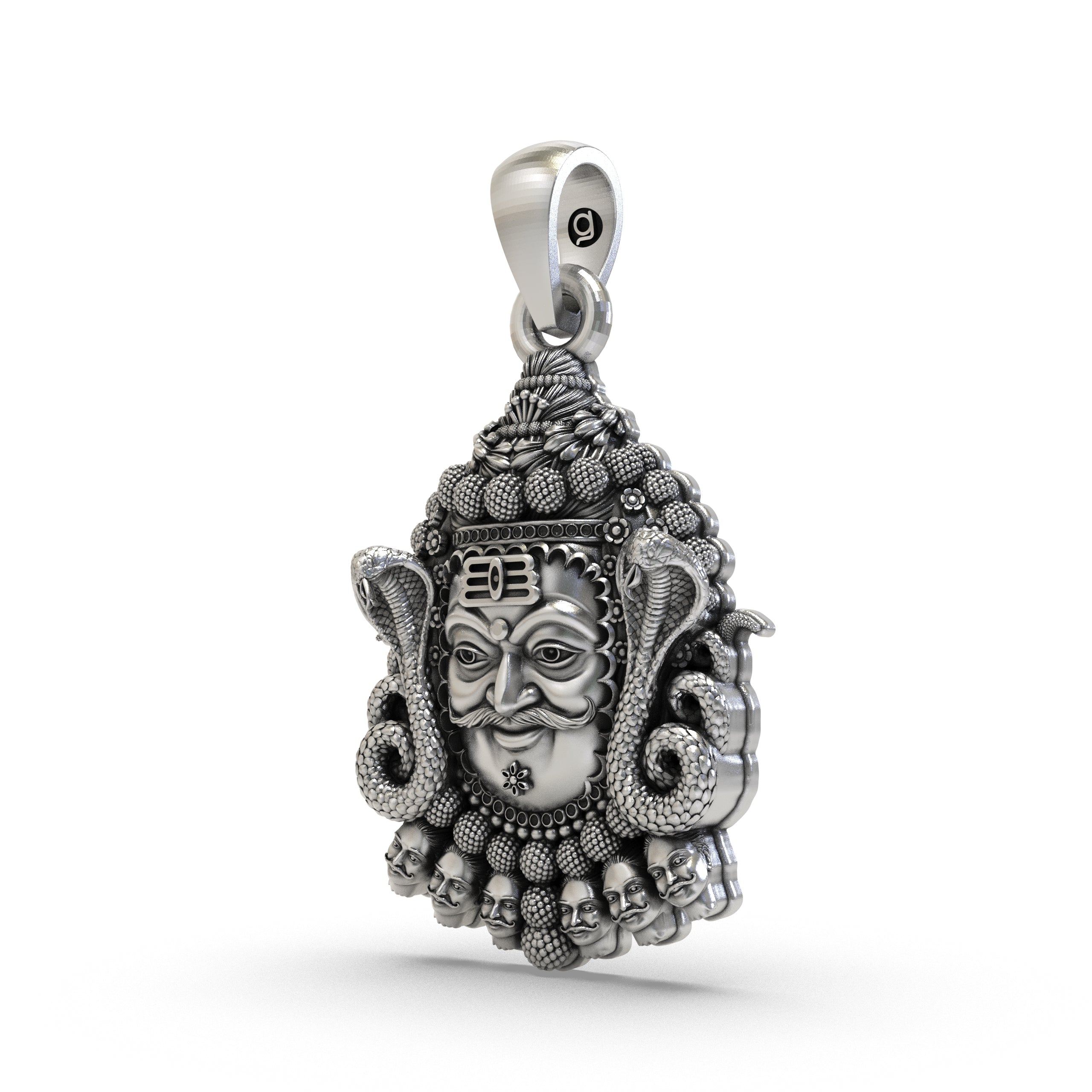 925 Silver Ujjain Mahakal Pendant | Lord Mahakal Pendant for Spiritual Protection & Strength | Unique Mahakal Jewelry | Ujjain Mahakal Shiv Pendant for Men & Women