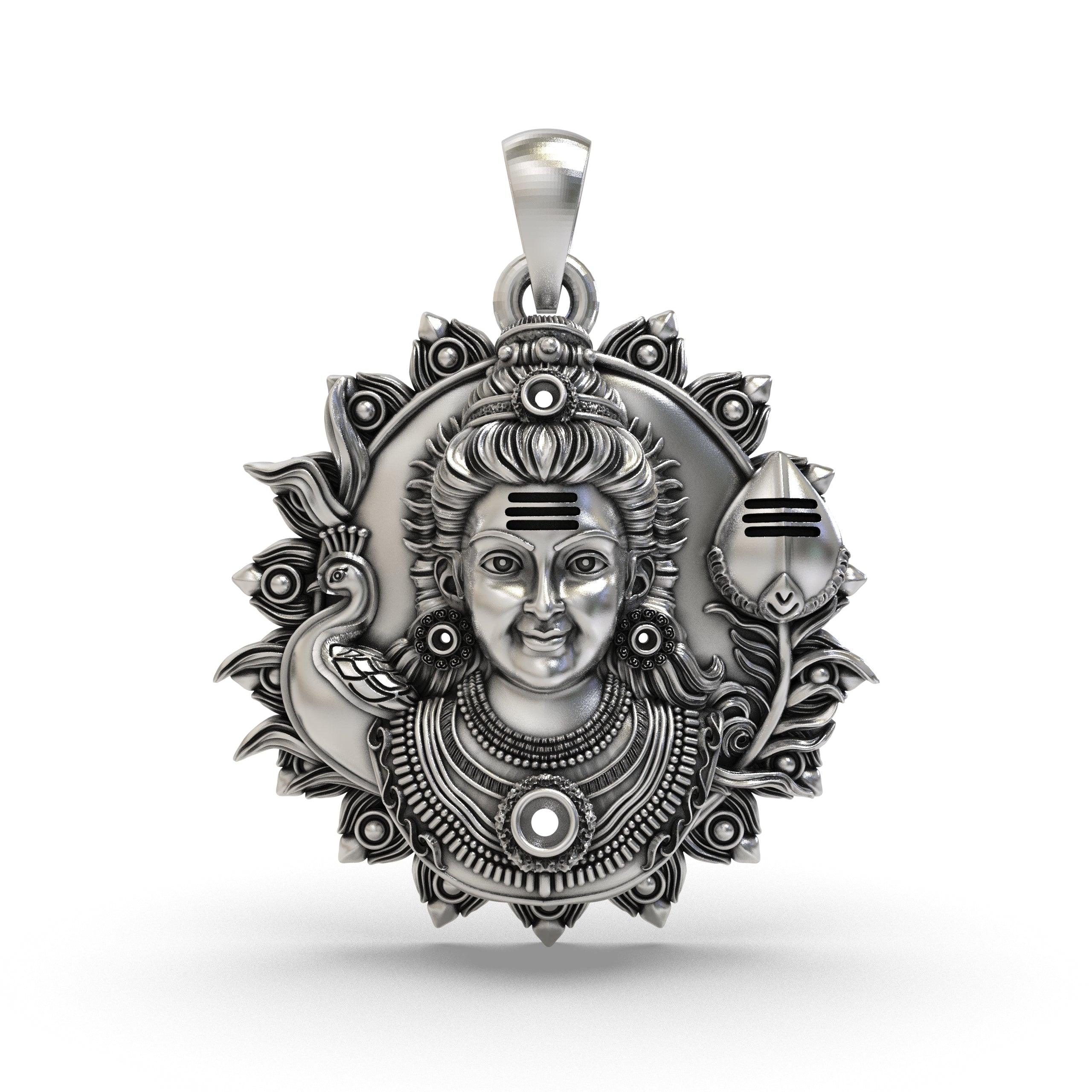 925 Silver Murugan Pendant | Lord Murugan Blessing Pendant for Spiritual Protection | Silver Hindu God Pendant | Murugan Pendant for Men & Women | Handcrafted Murugan Jewelry