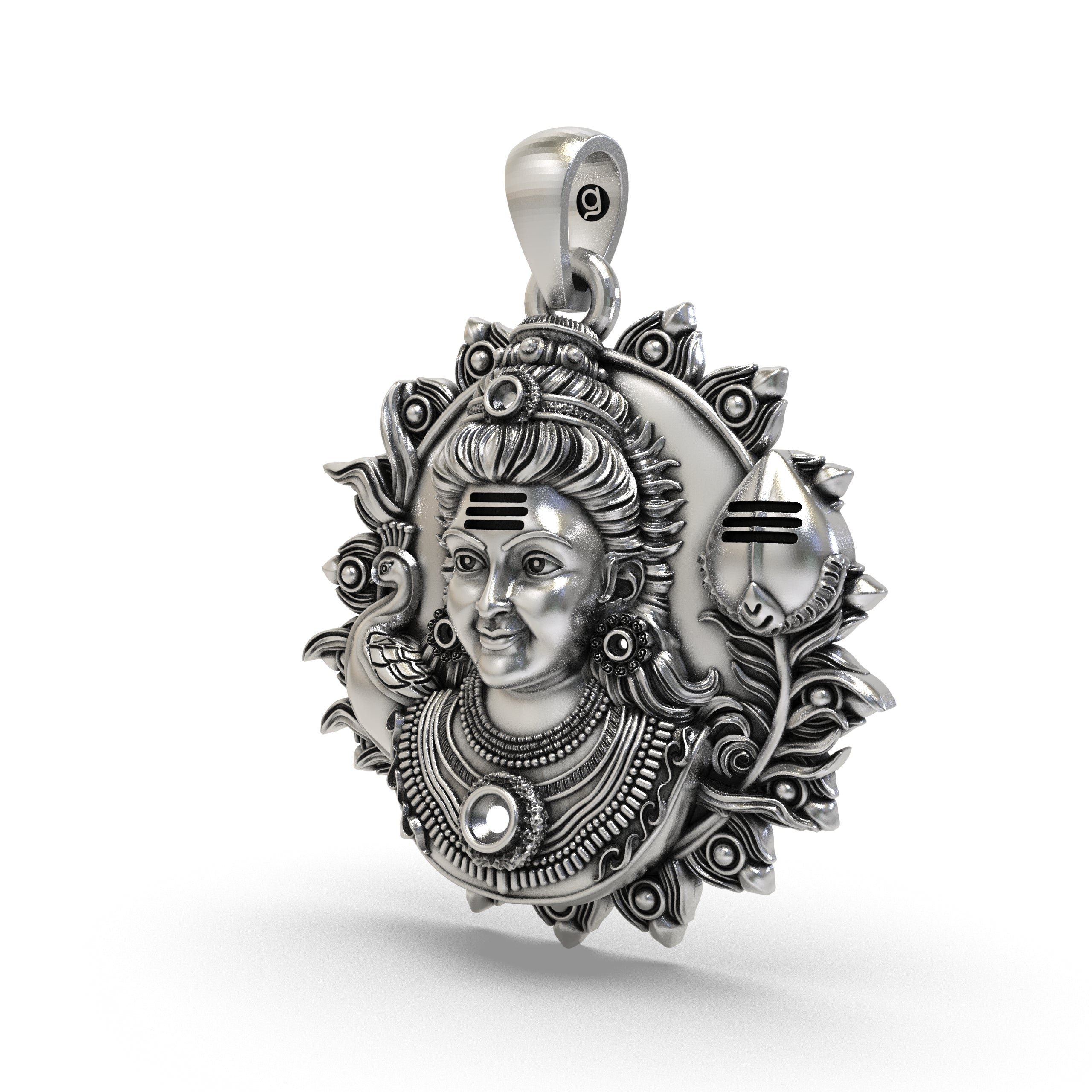 925 Silver Murugan Pendant | Lord Murugan Blessing Pendant for Spiritual Protection | Silver Hindu God Pendant | Murugan Pendant for Men & Women | Handcrafted Murugan Jewelry