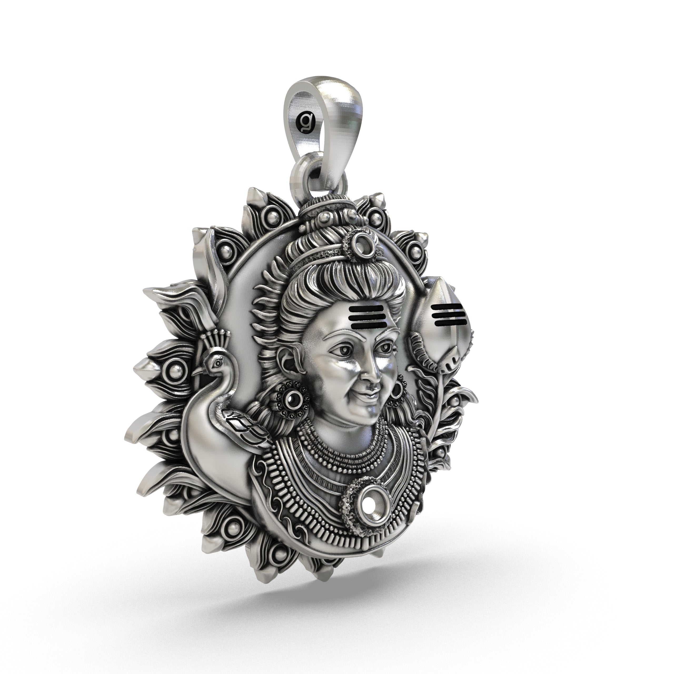 925 Silver Murugan Pendant | Lord Murugan Blessing Pendant for Spiritual Protection | Silver Hindu God Pendant | Murugan Pendant for Men & Women | Handcrafted Murugan Jewelry