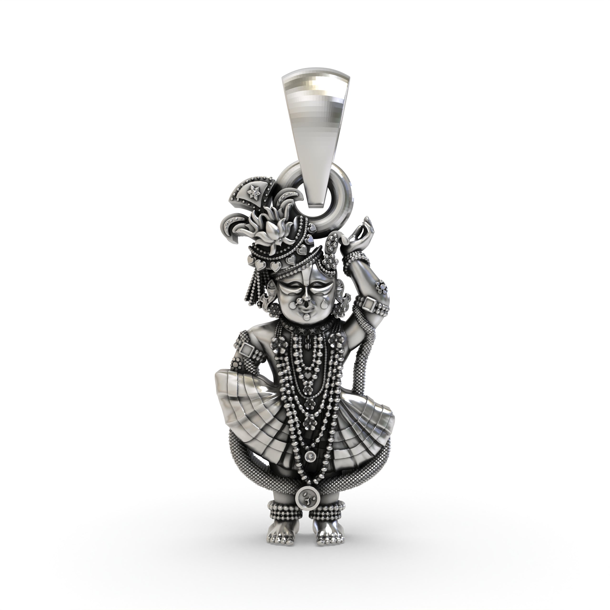 925 Silver Srinathji Pendant | Nathdwara Shreenathji Idol