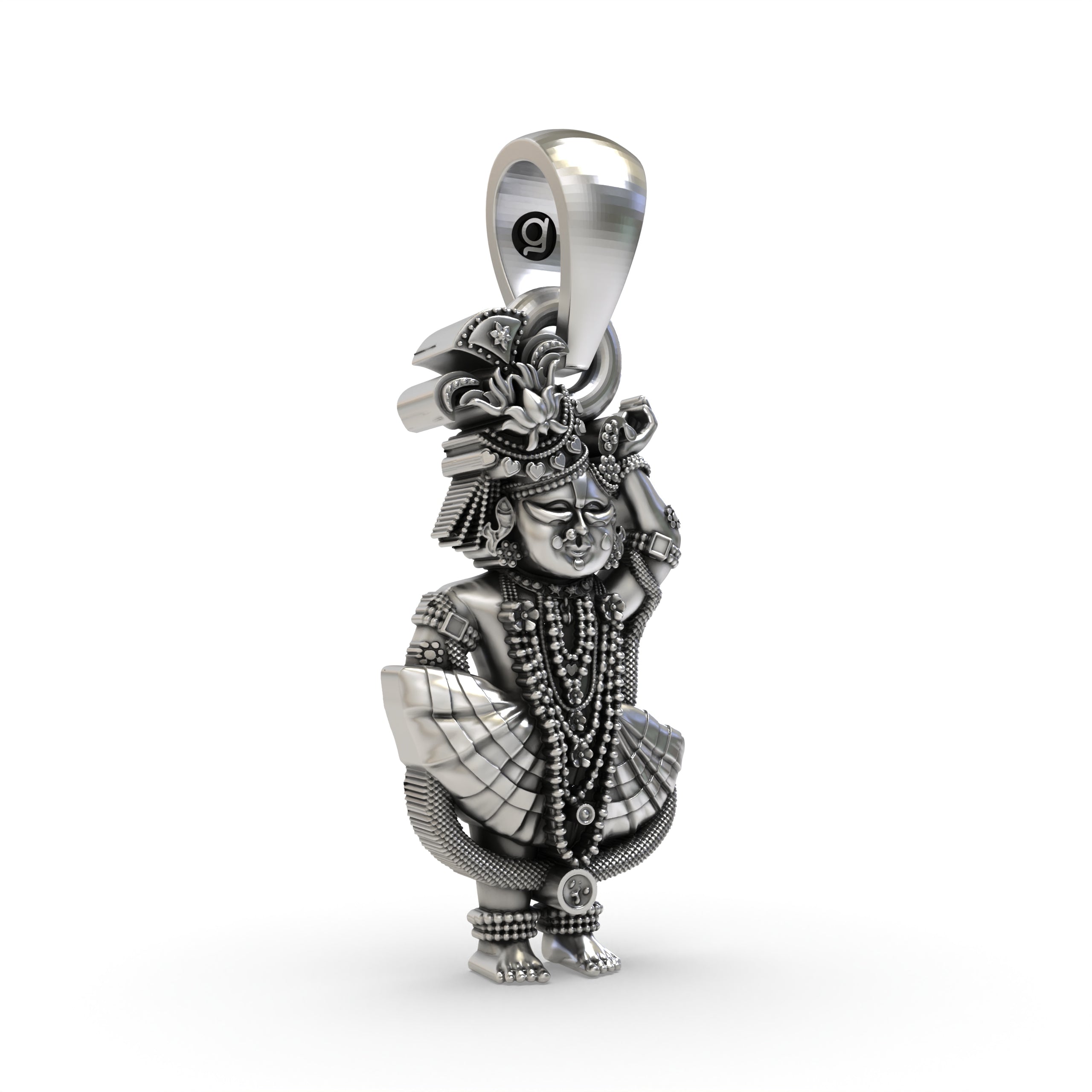 925 Silver Srinathji Pendant | Nathdwara Shreenathji Idol