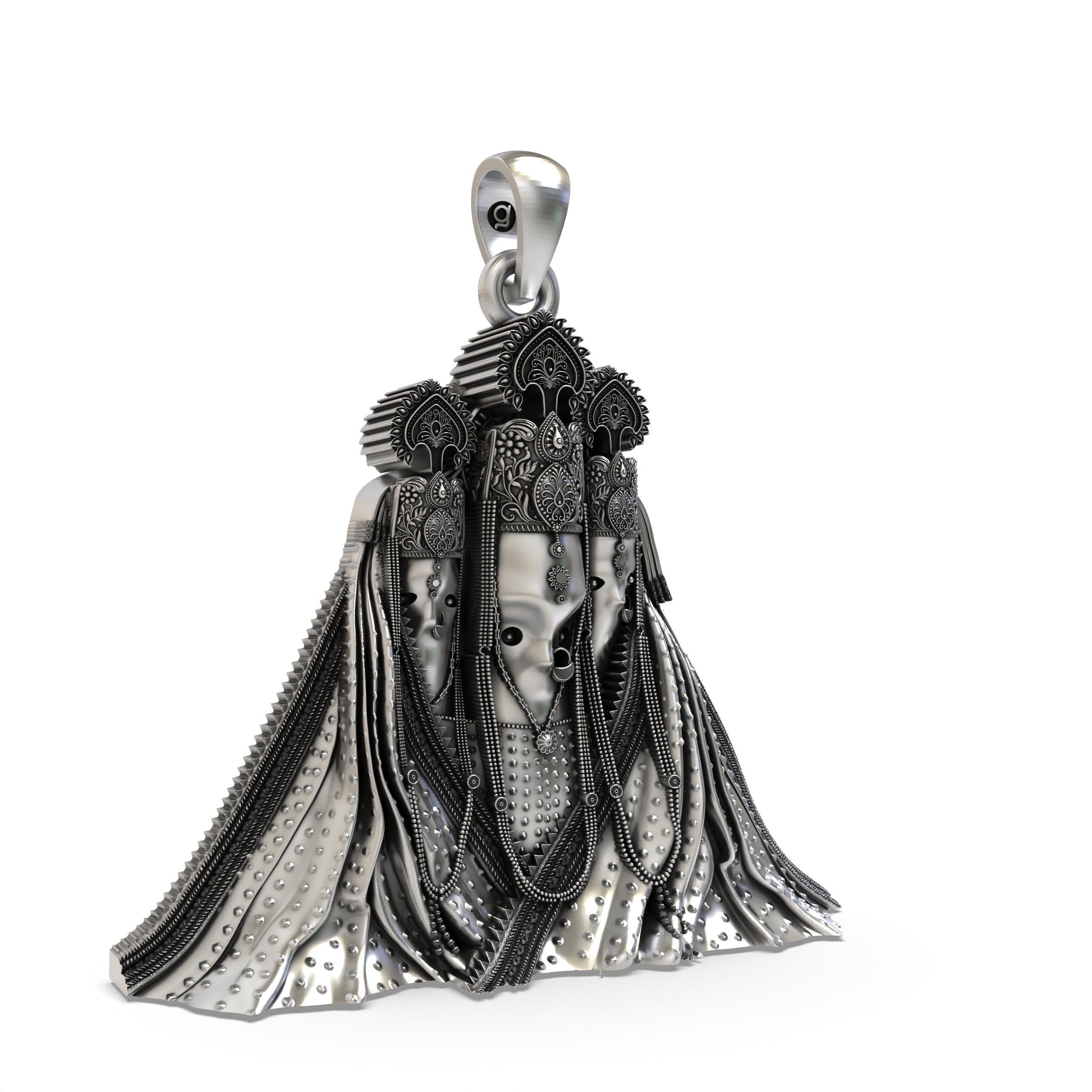Pitambara Bagalamukhi Mata Pendant | Nalkheda Wali Mataji 925 Silver Locket for Protection & Power