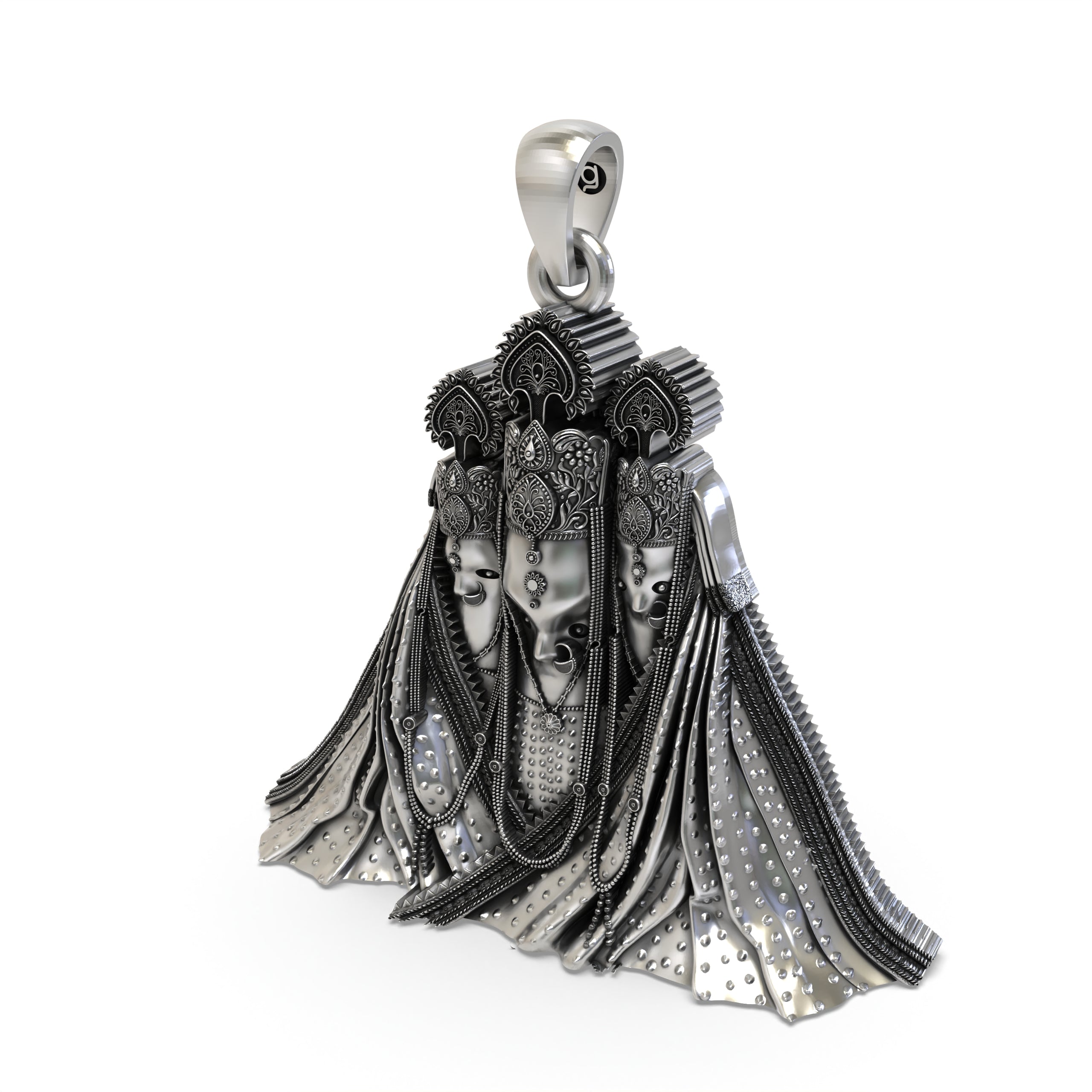 Pitambara Bagalamukhi Mata Pendant | Nalkheda Wali Mataji 925 Silver Locket for Protection & Power