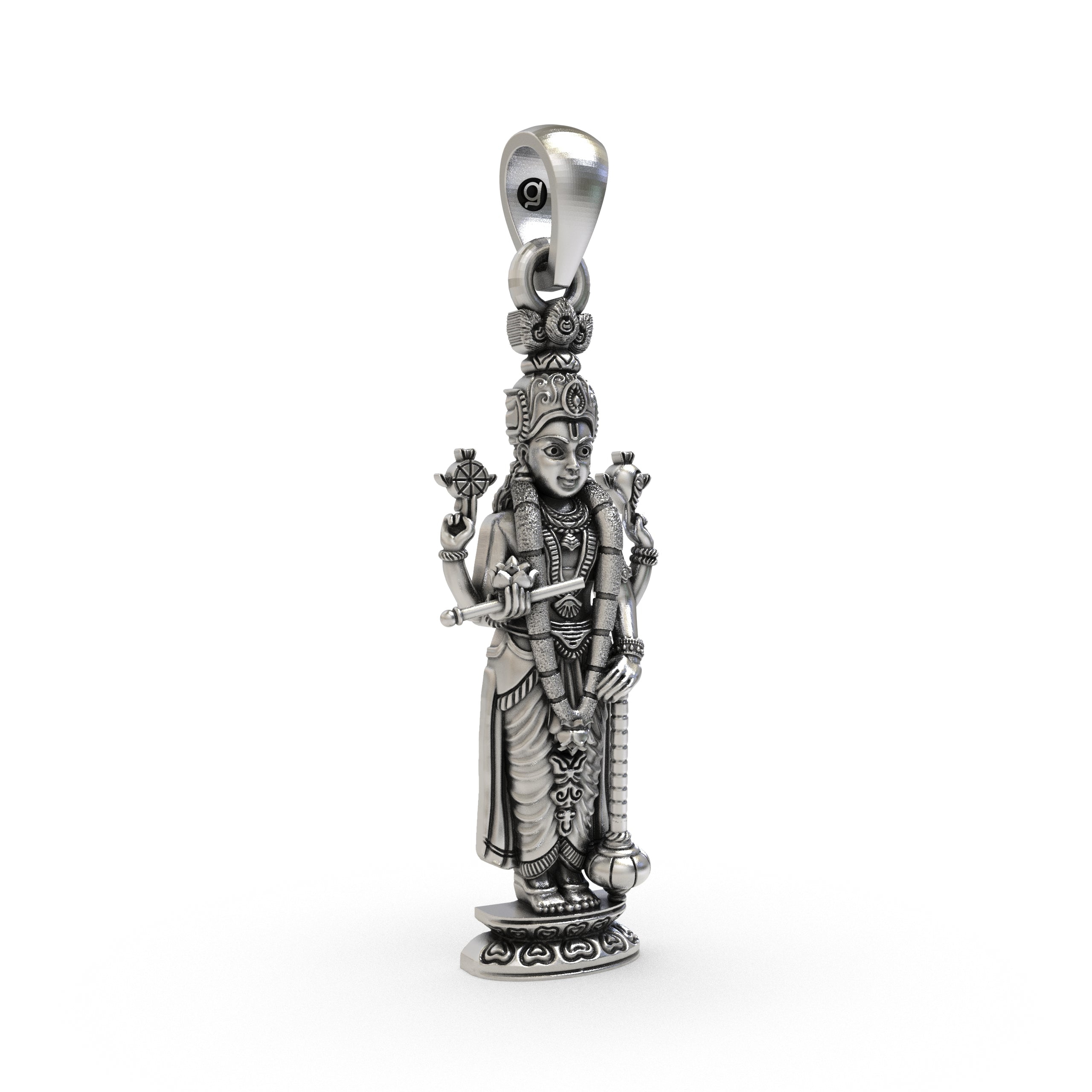925 Sterling Silver Lord Vishnu Pendant