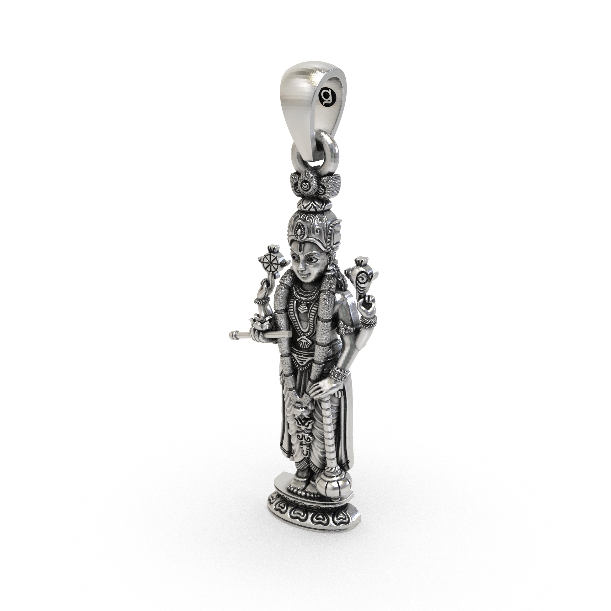 925 Sterling Silver Lord Vishnu Pendant