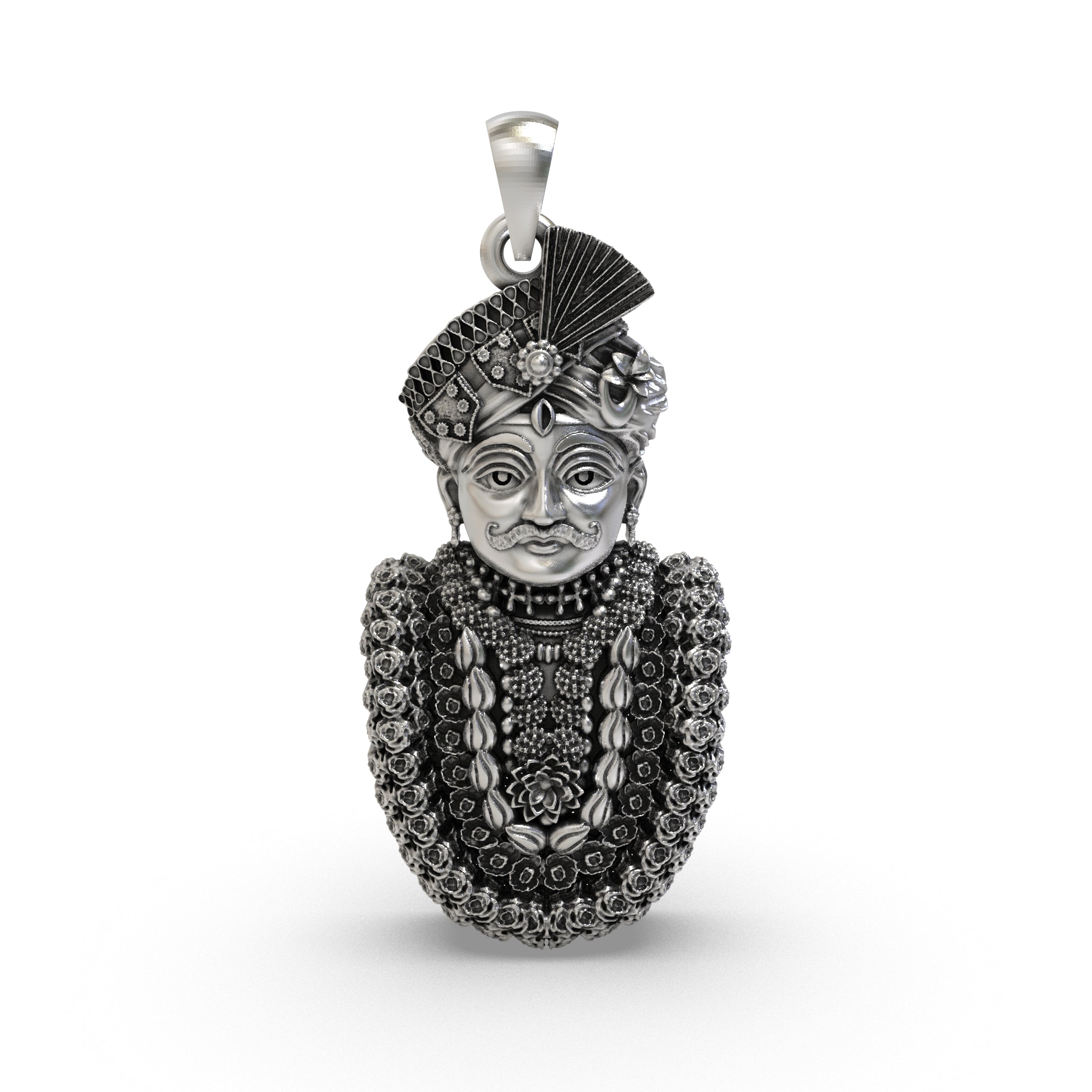 925 Sterling Silver Mahakaleshwar Pendant — Lord Shiva Mahakal Face