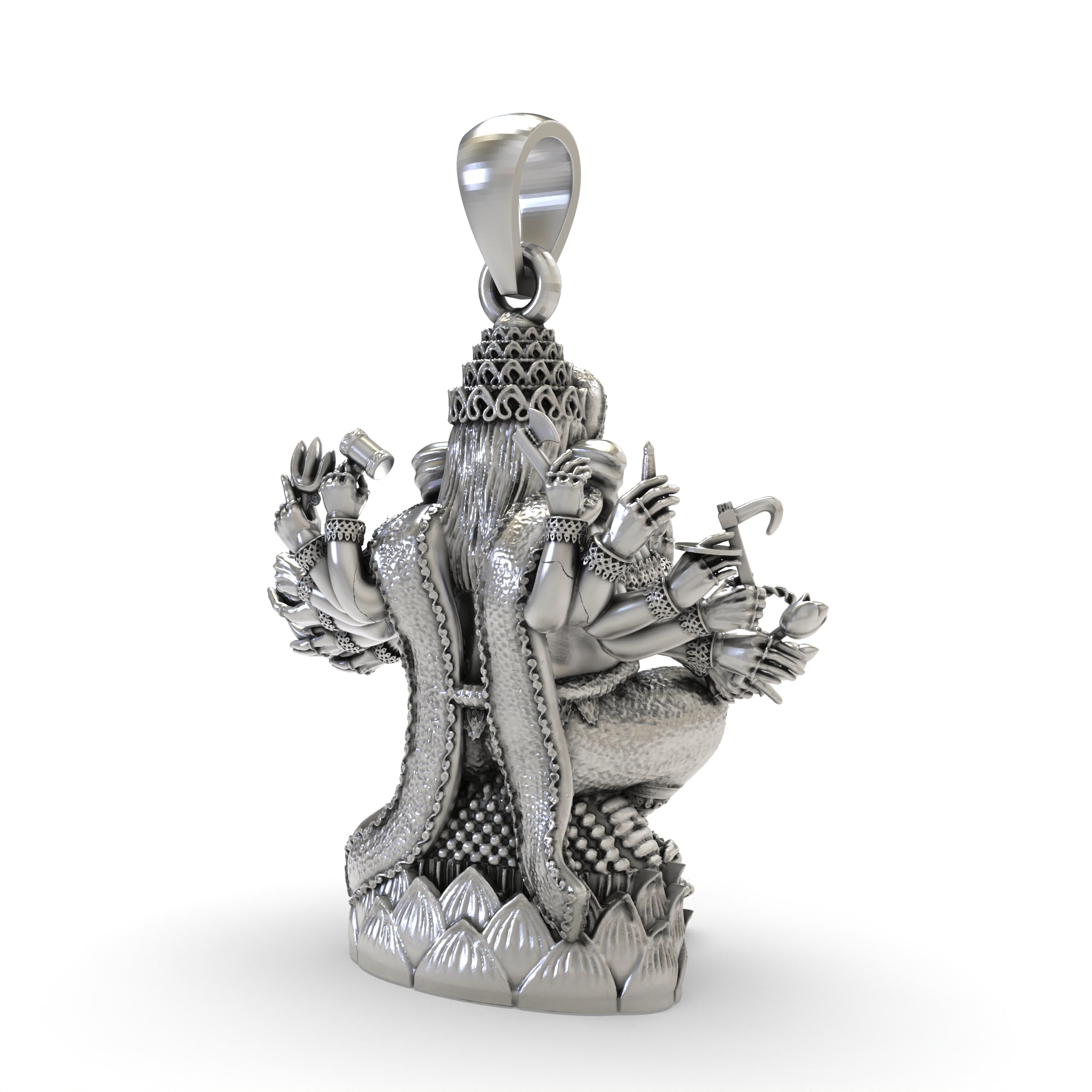 Anizors Vinayaka Sculpture Pendant | 925 Silver Ganesha Pendant