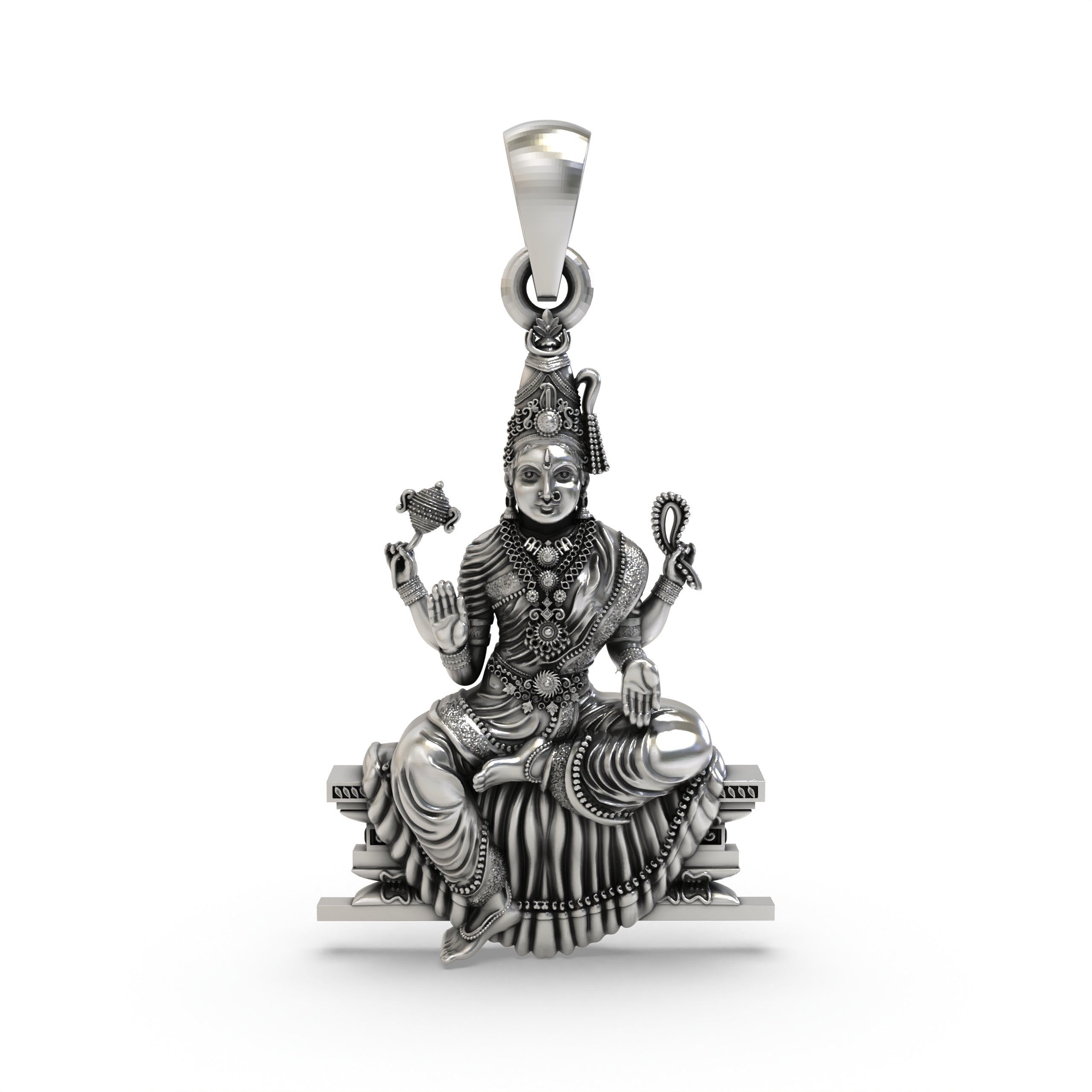 Bhuvaneshvari 925 Silver Pendant for Healing & Positive Energy