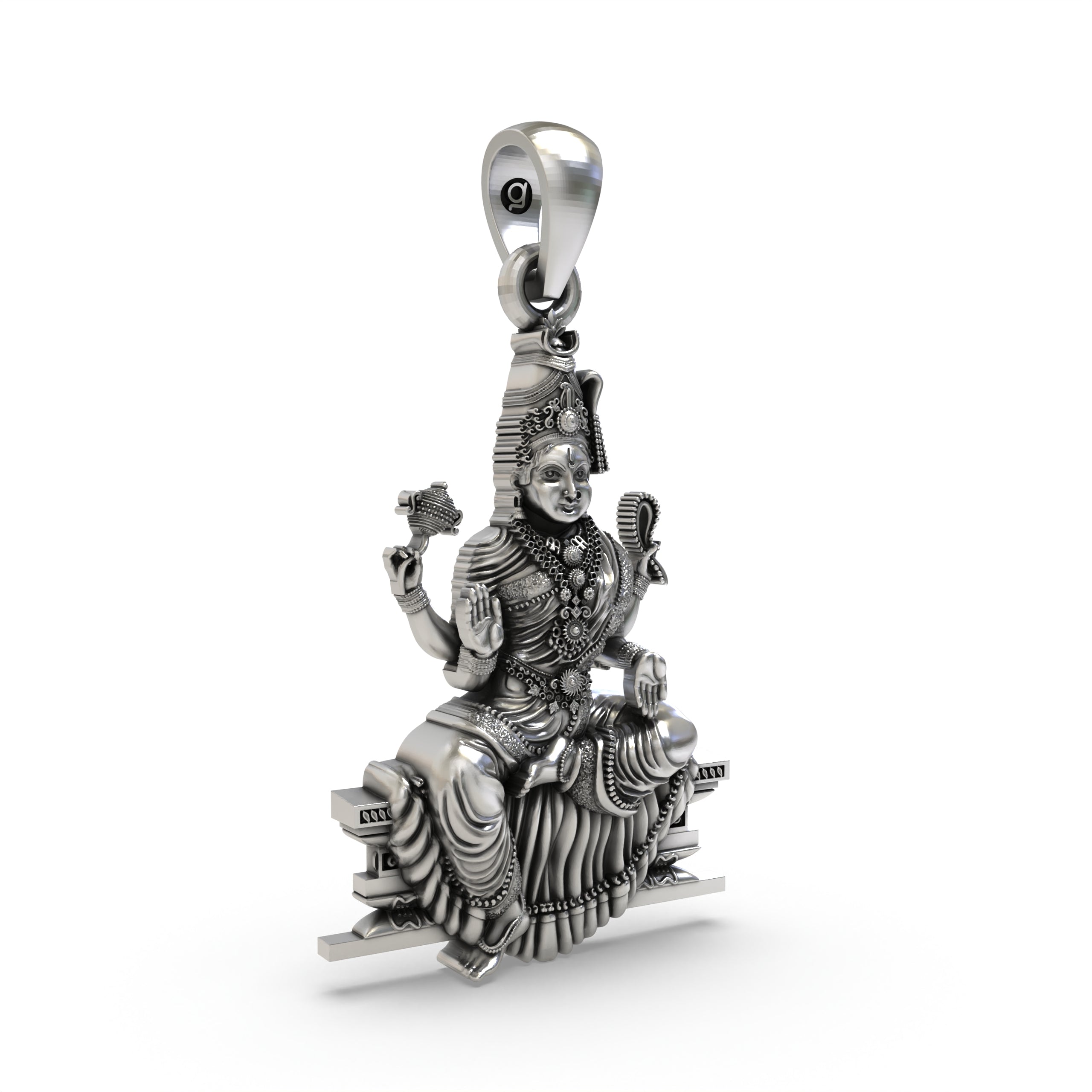 Bhuvaneshvari 925 Silver Pendant for Healing & Positive Energy