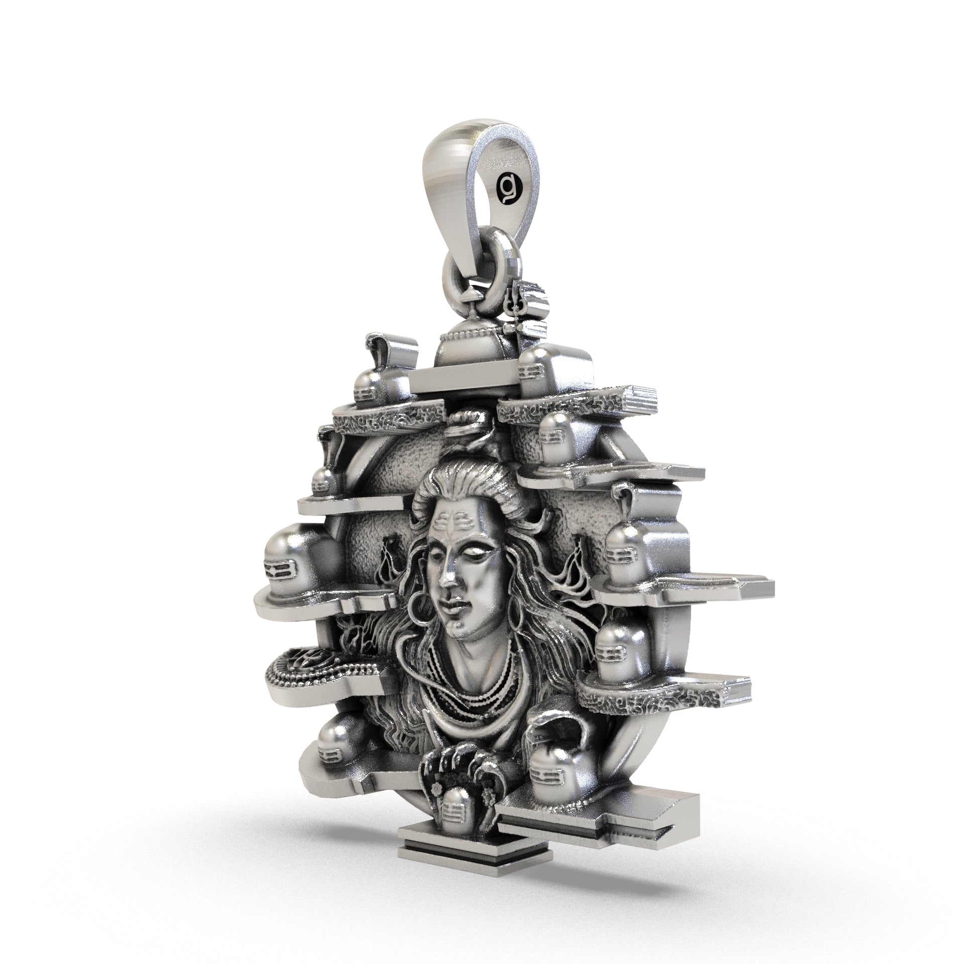 12 Jyotirlinga 925 Silver Pendant for Divine Protection & Blessings