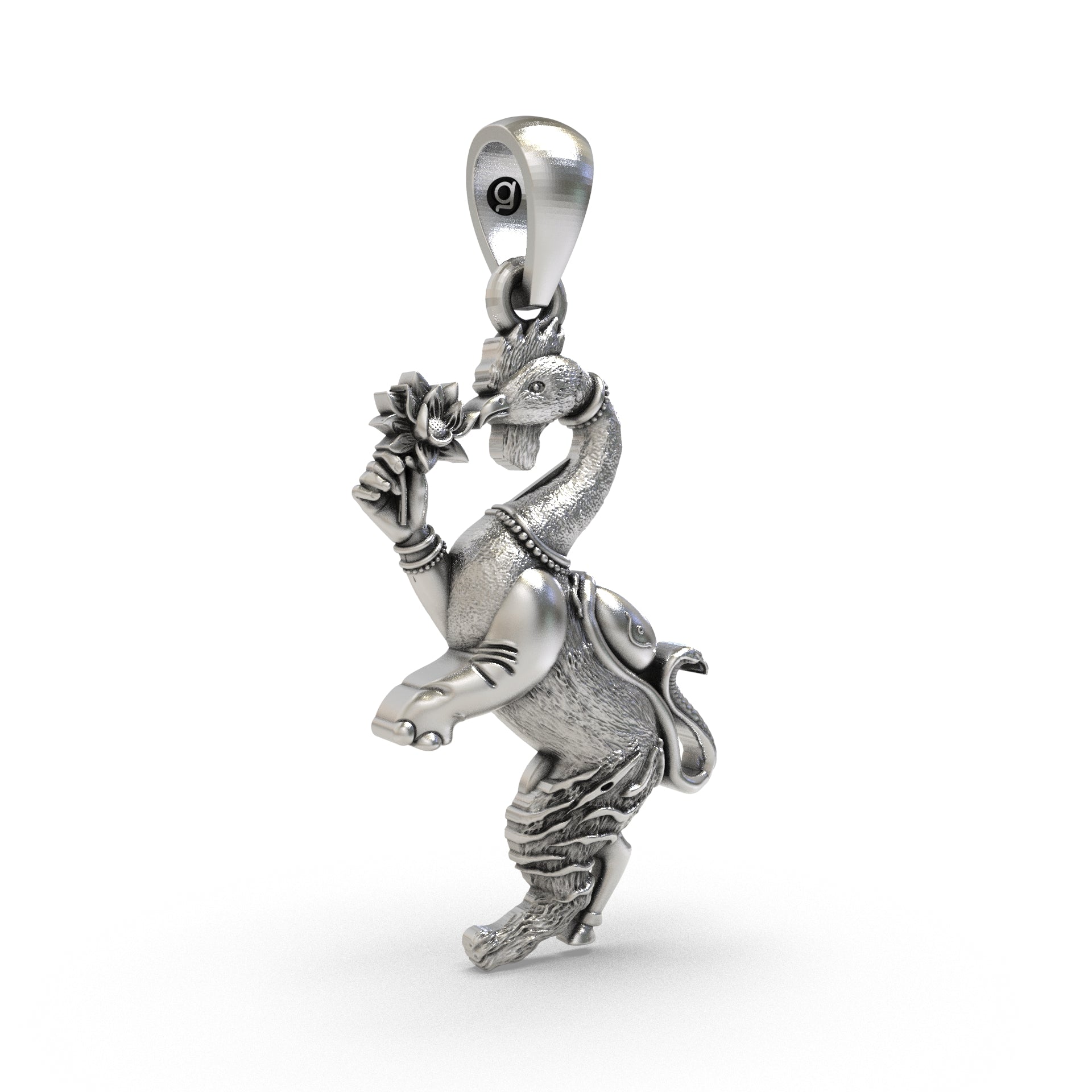Navagunjara 925 Silver Pendant for Divine Protection & Vishnu Blessings