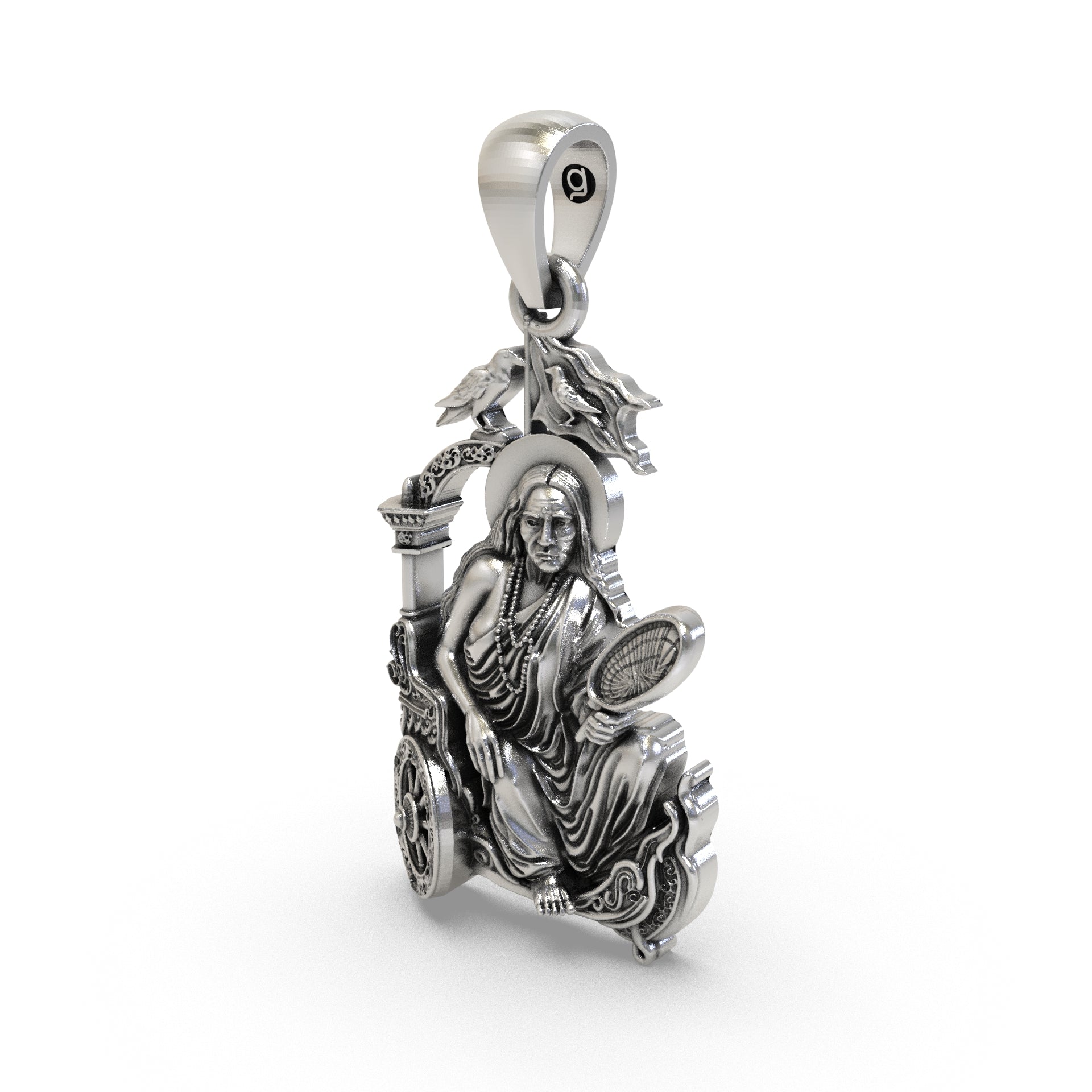 Dhumavati Mahavidya 925 Silver Pendant for Protection, Wisdom & Inner Strength
