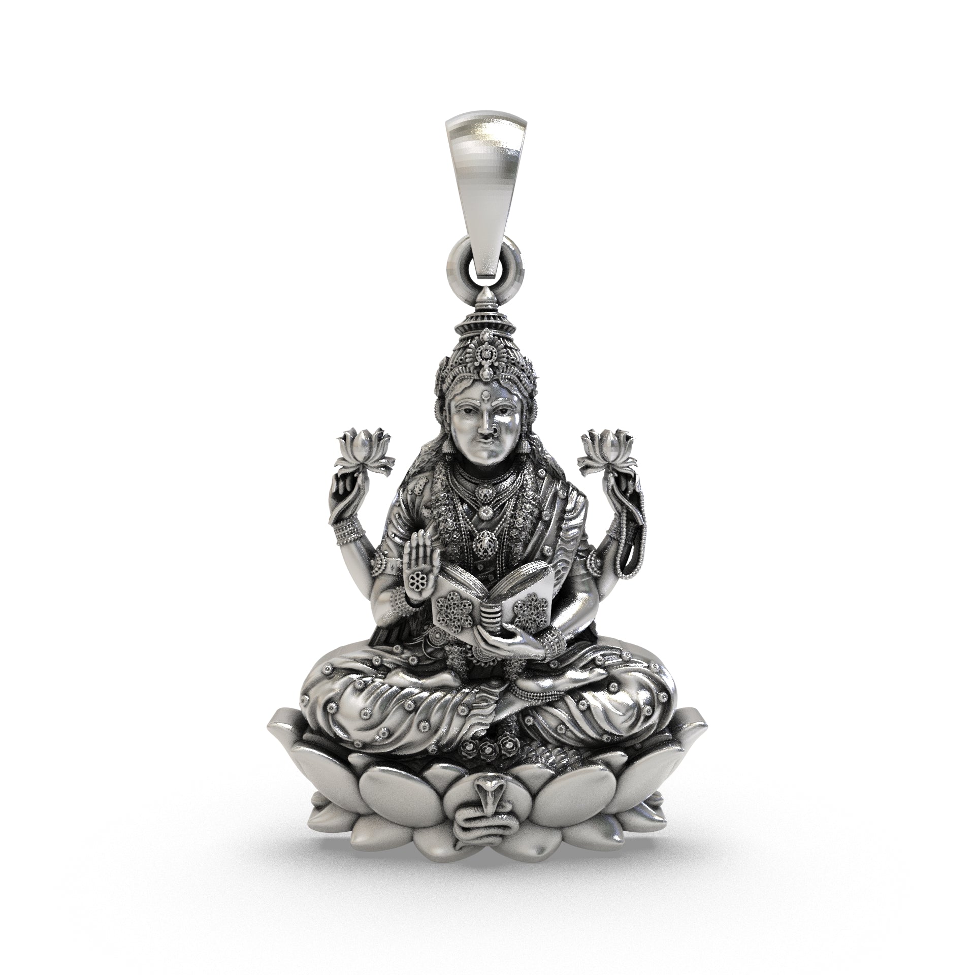 Tripura Bhairavi Silver Pendant – Fierce Grace & Kundalini Power