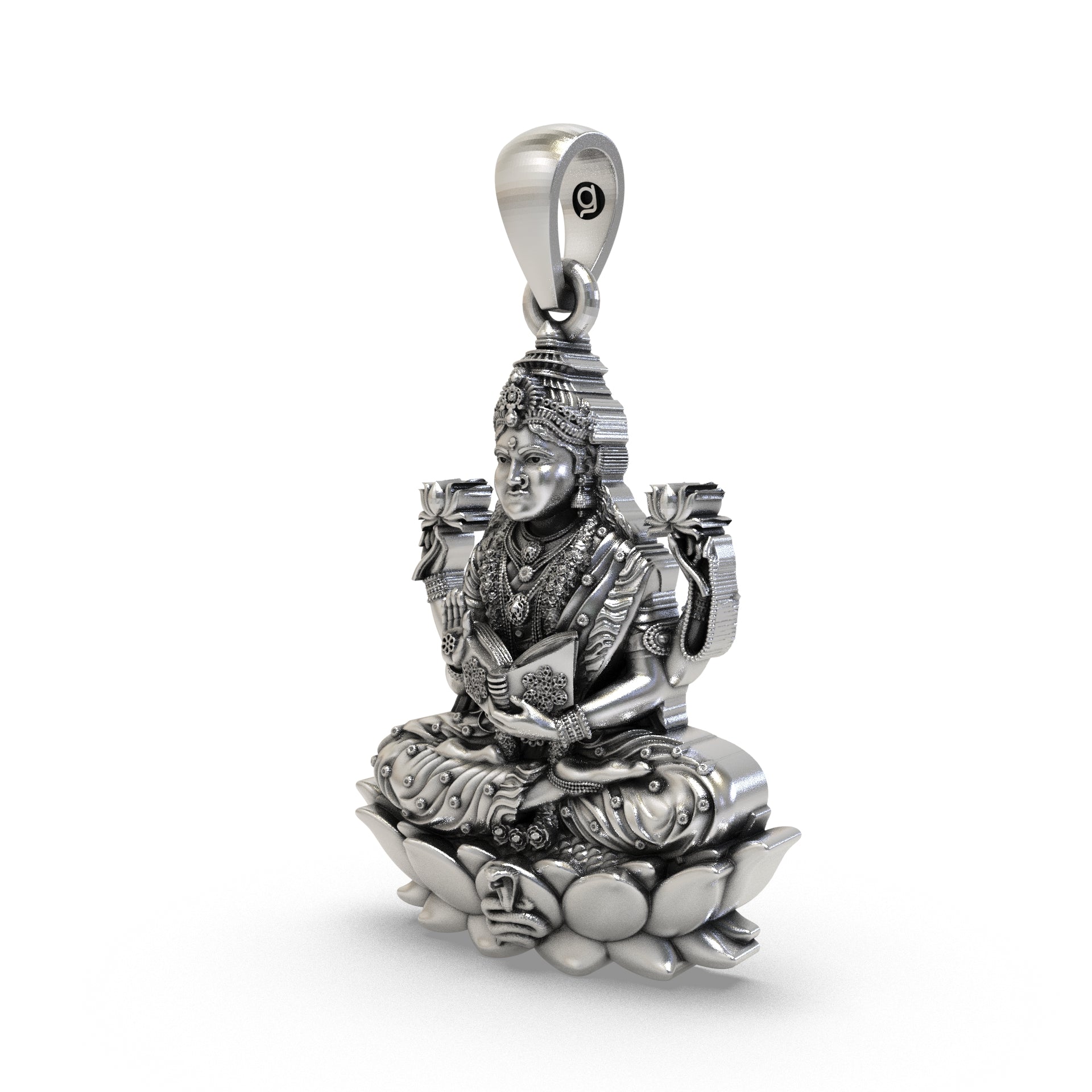 Tripura Bhairavi Silver Pendant – Fierce Grace & Kundalini Power