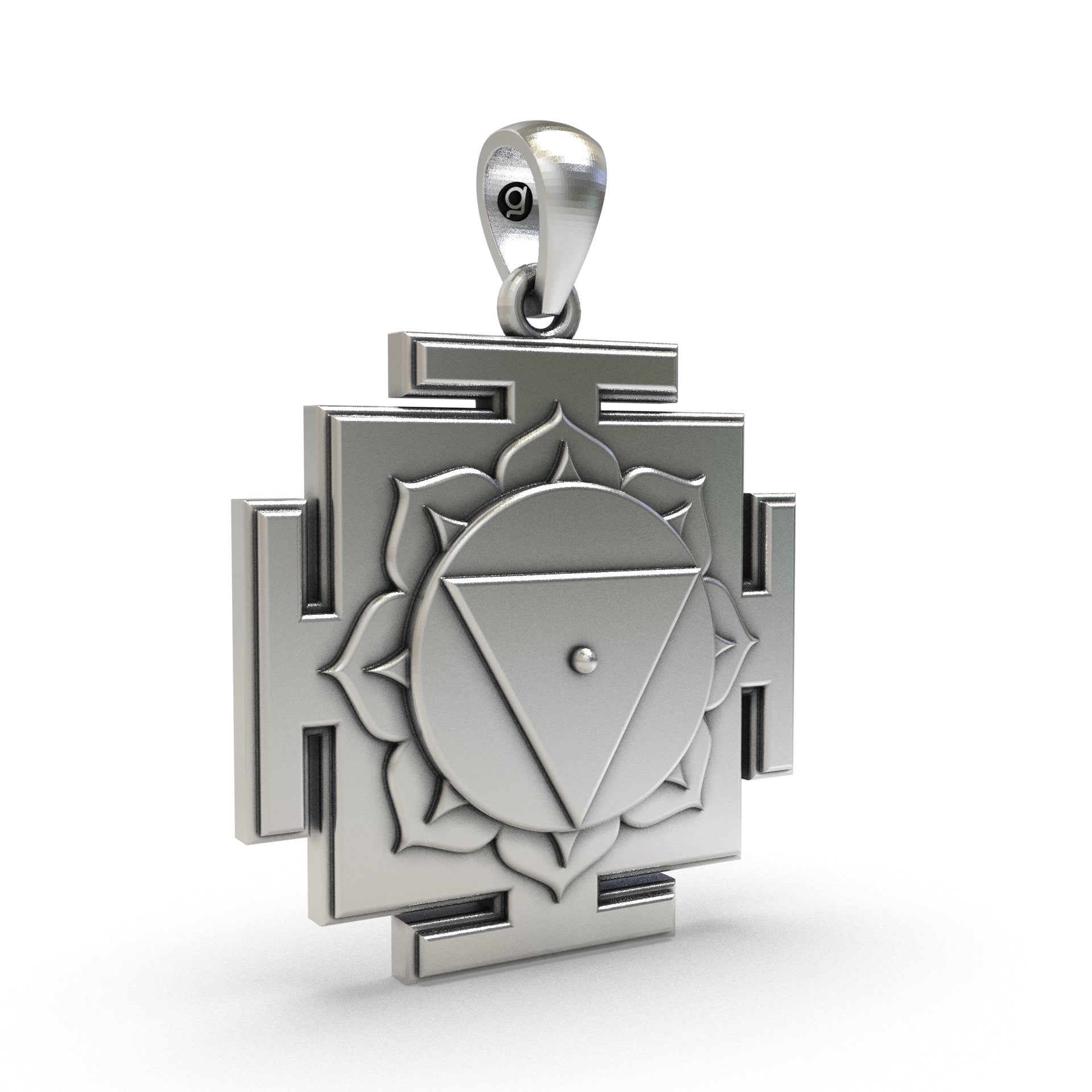 925 Silver Tara Yantra Pendant – Sacred Mahavidya Symbol for Wisdom, Protection & Obstacle Removal