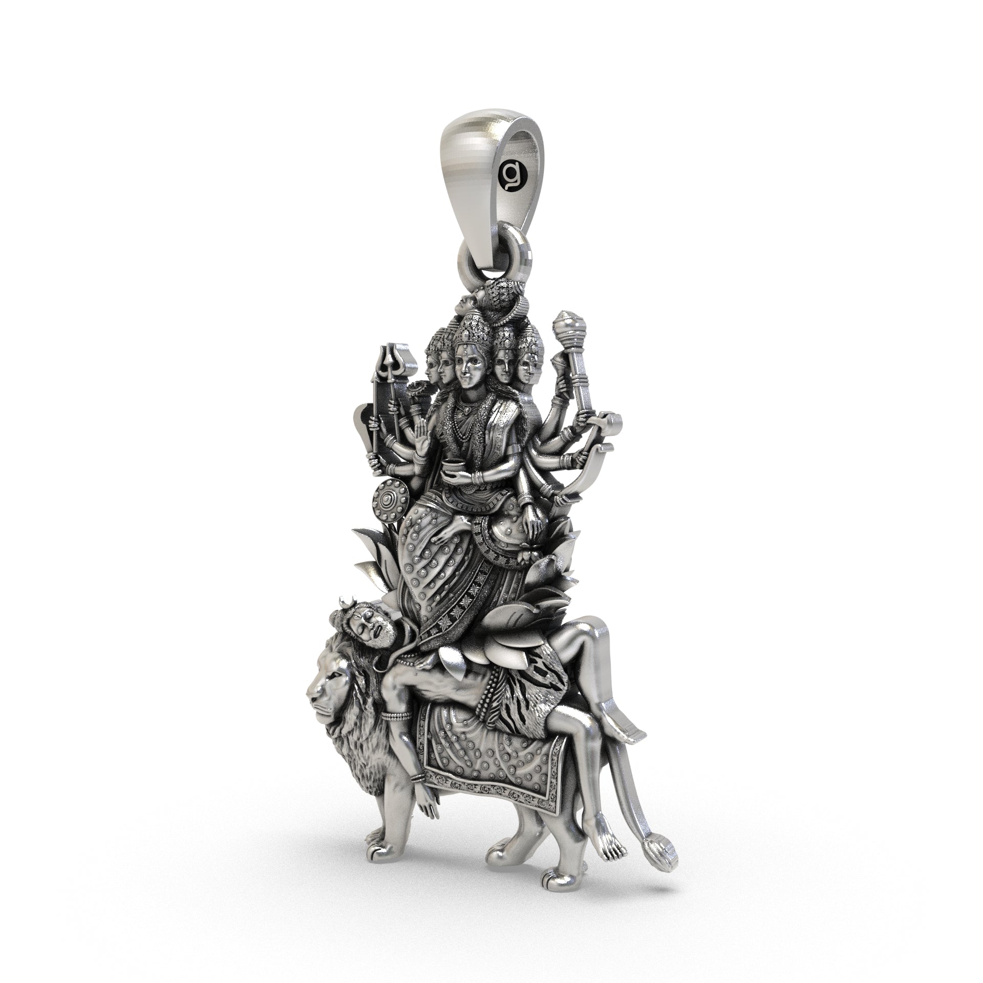 Maa Kamakhya Devi pendant close-up detailing