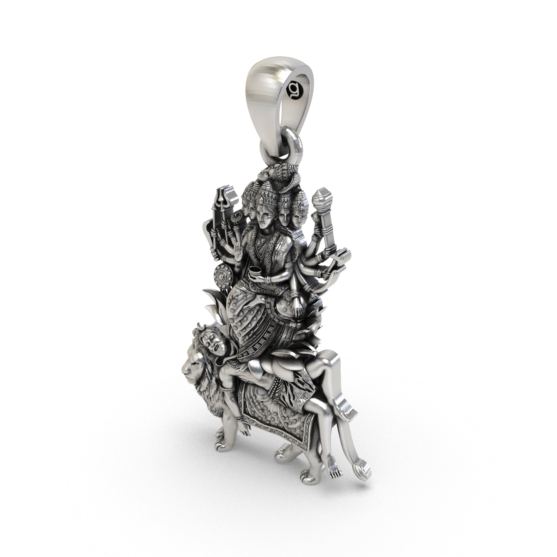 Premium Maa Kamakhya silver pendant for devotees