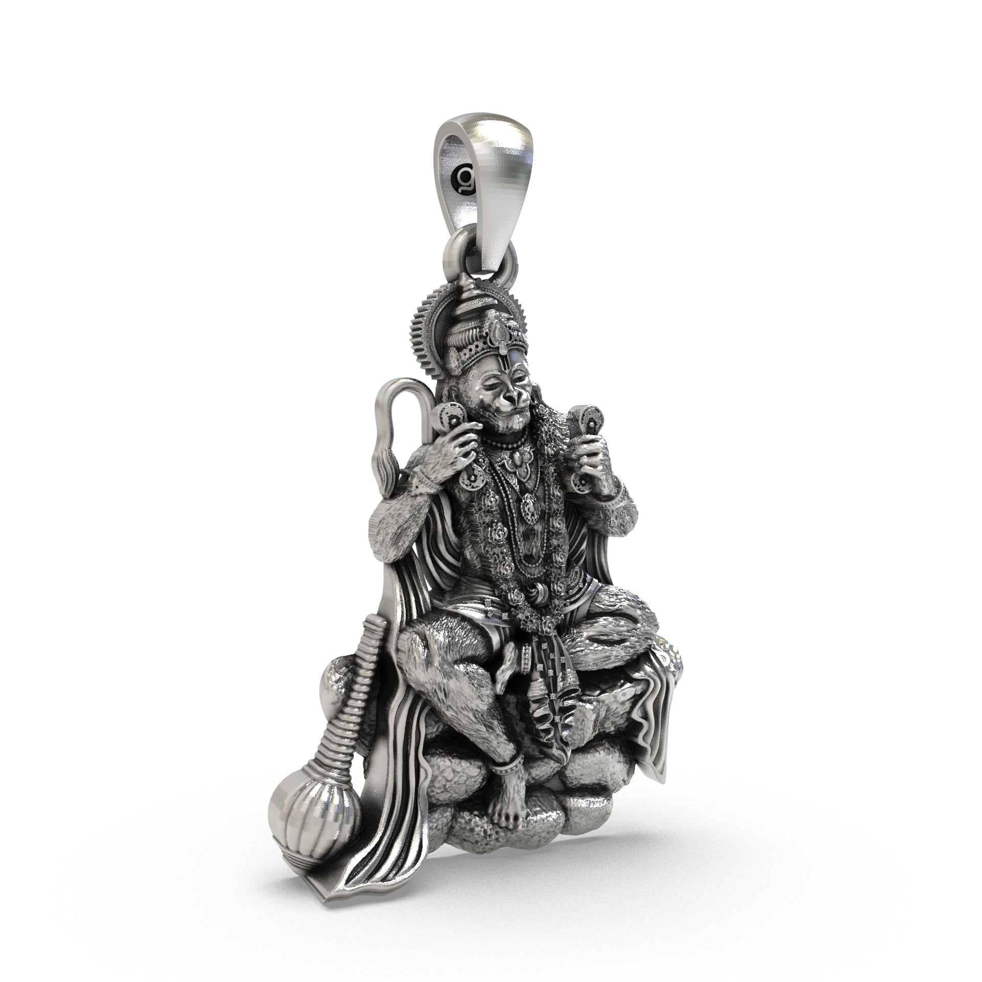 Handcrafted 925 silver Hanuman locket