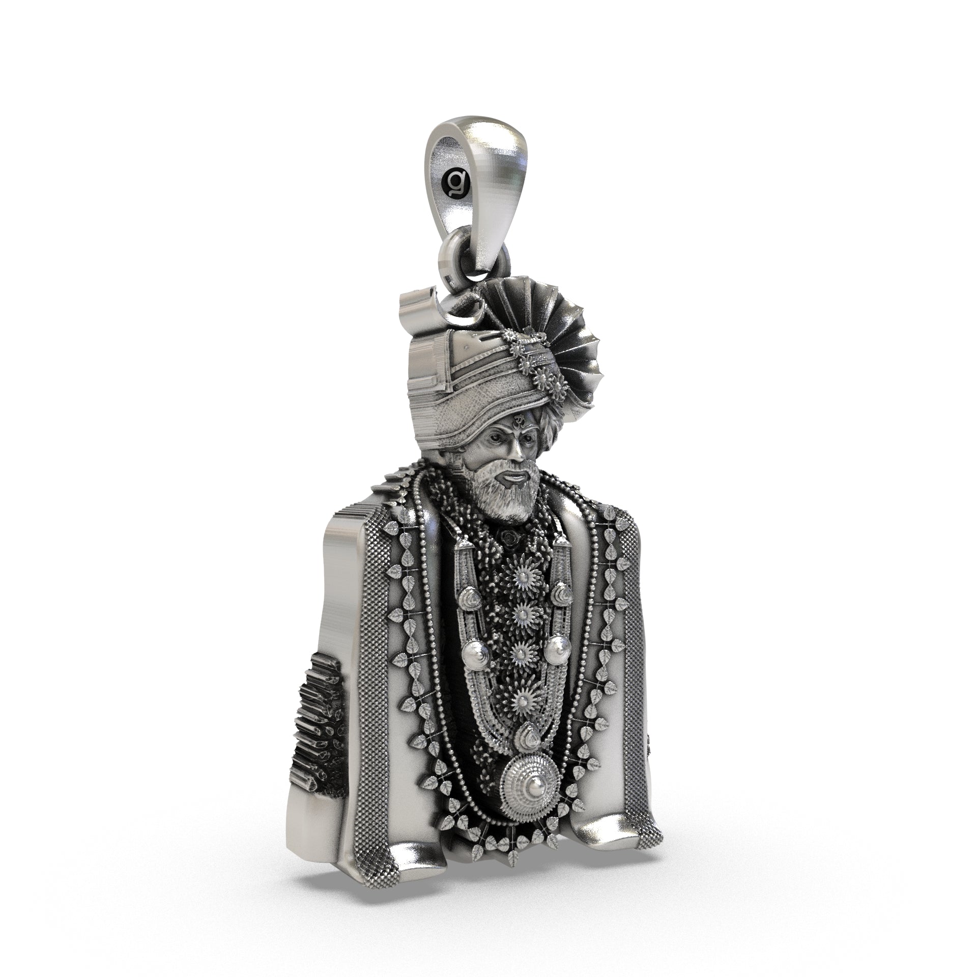 925 silver guru pendant craftsmanship view