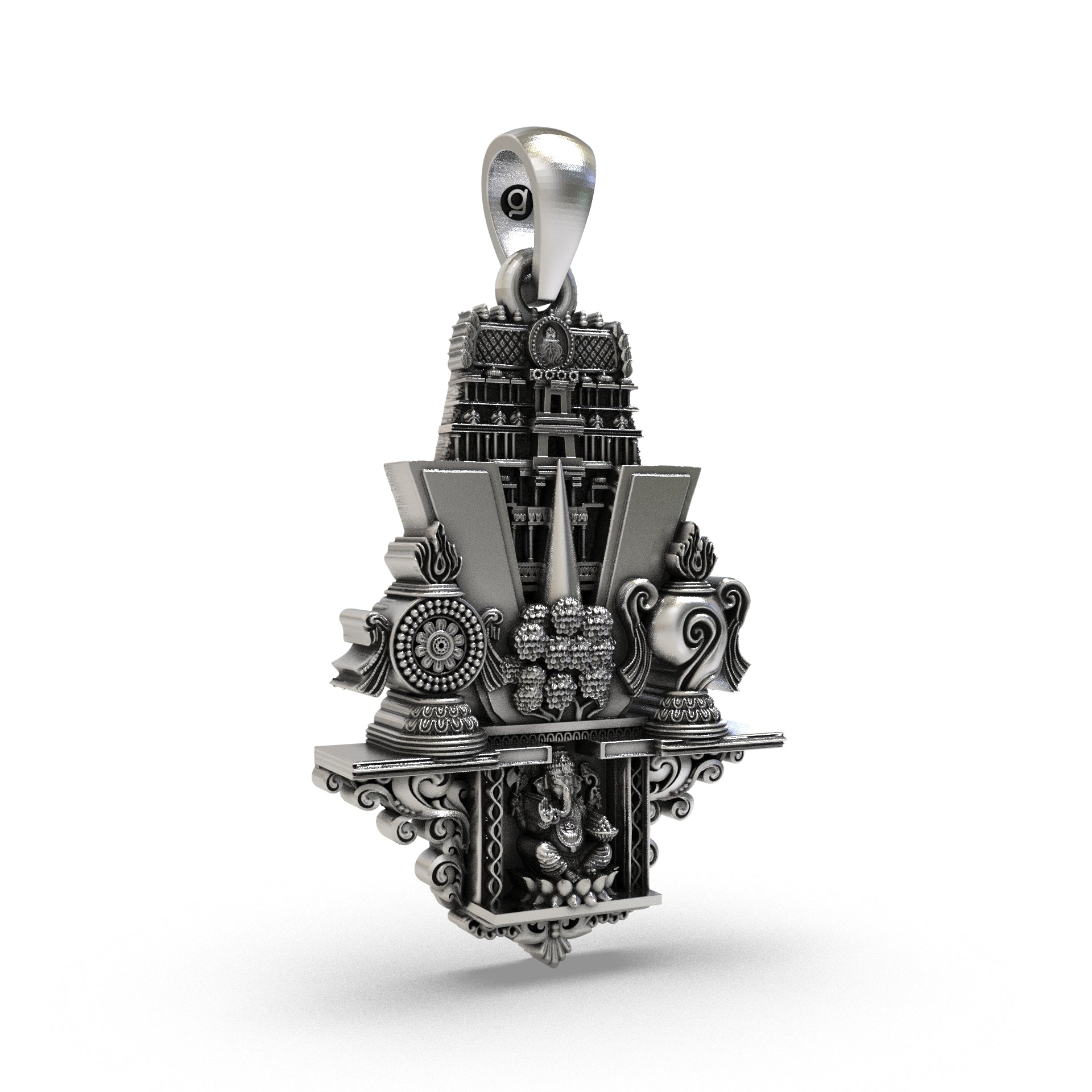 925 silver Balaji mandir pendant craftsmanship