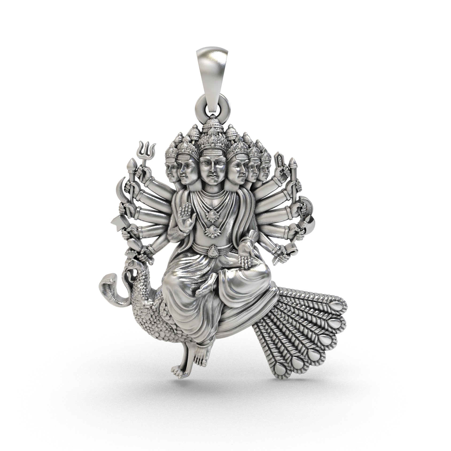 925 silver Arumugam Murugan pendant front view