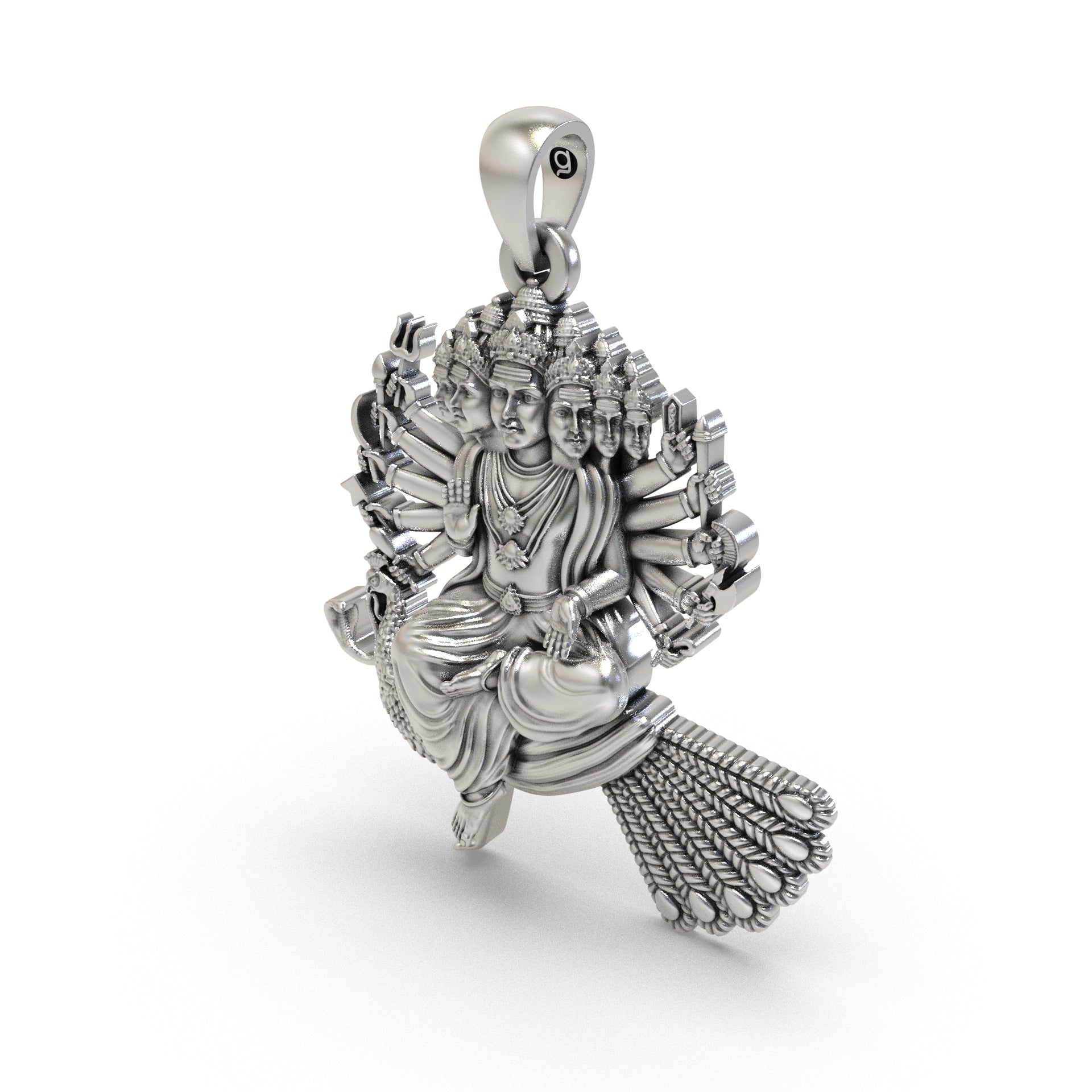 Luxury sterling silver Arumugam Murugan necklace pendant
