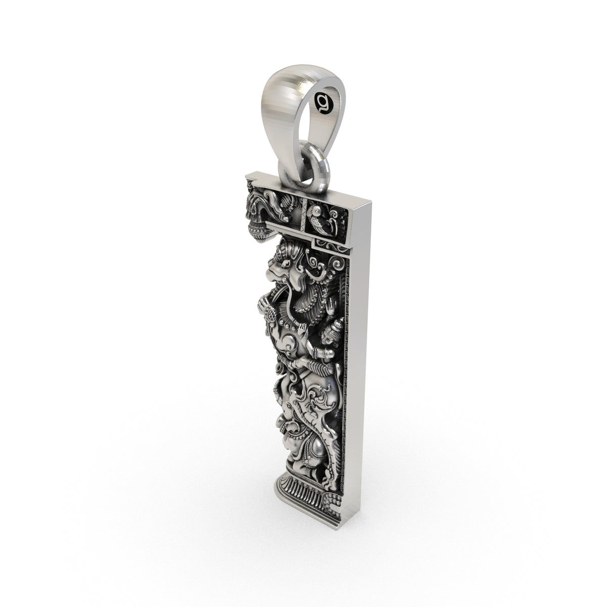 925 Sterling Silver Yali Vyala Pendant | South Indian Temple Guardian Jewelry | Antique Spiritual Pendant