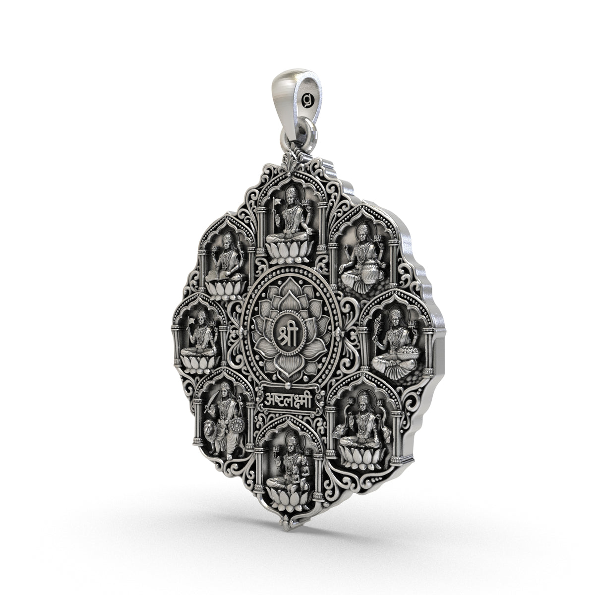 925 Silver Ashta Lakshmi Pendant – Eight Forms of Goddess Lakshmi