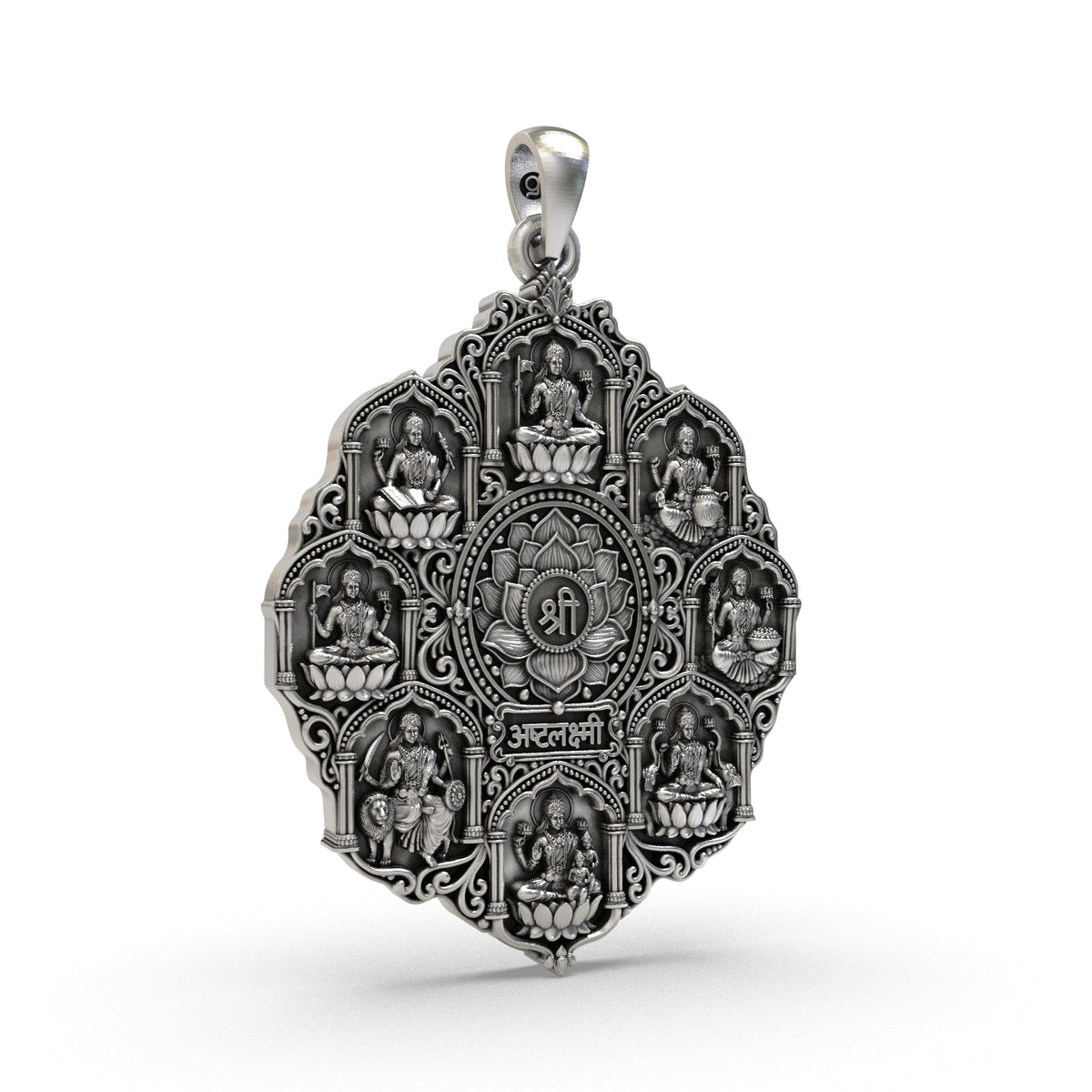 925 Silver Ashta Lakshmi Pendant – Eight Forms of Goddess Lakshmi