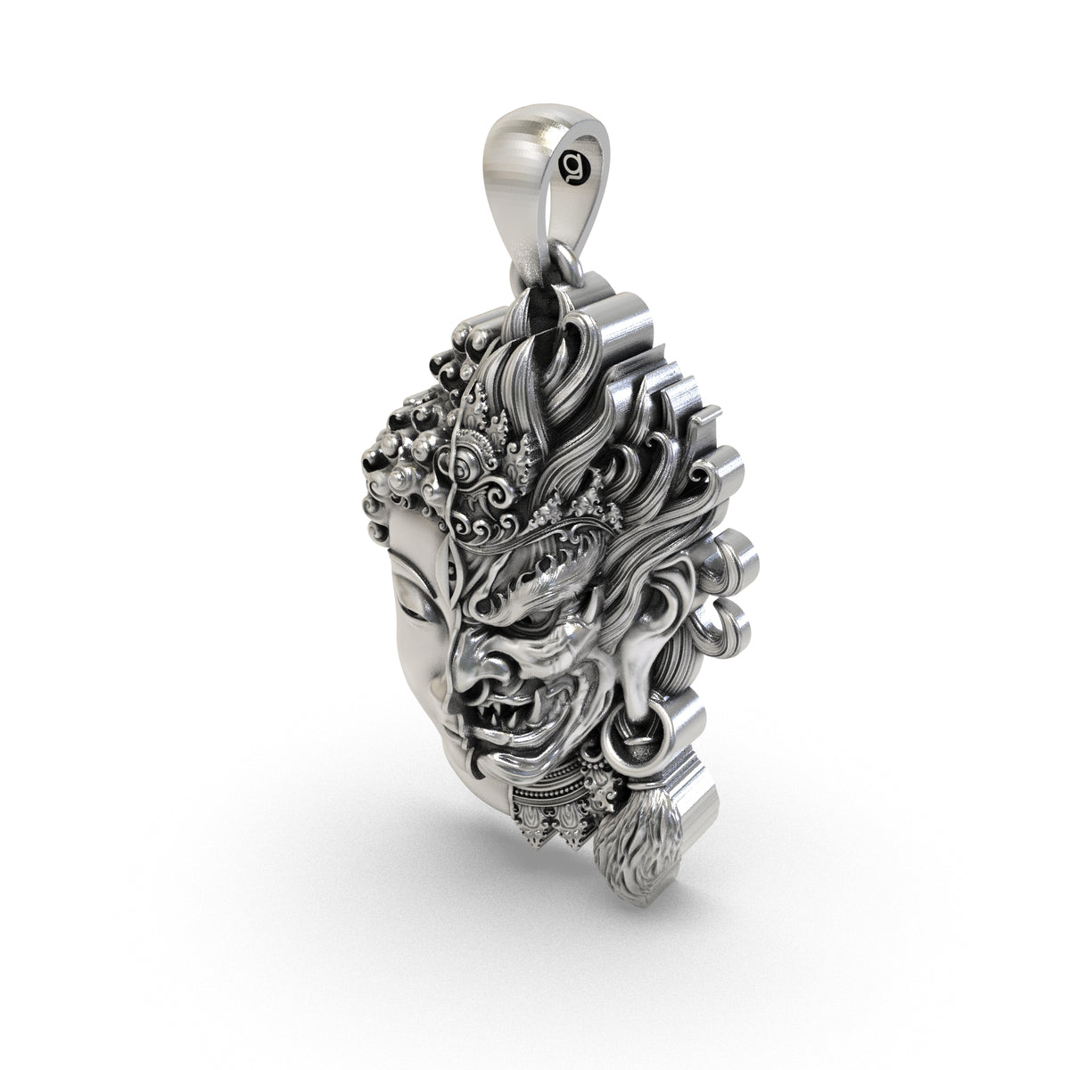 Close-up of the pendant bail and 925 purity stamp
