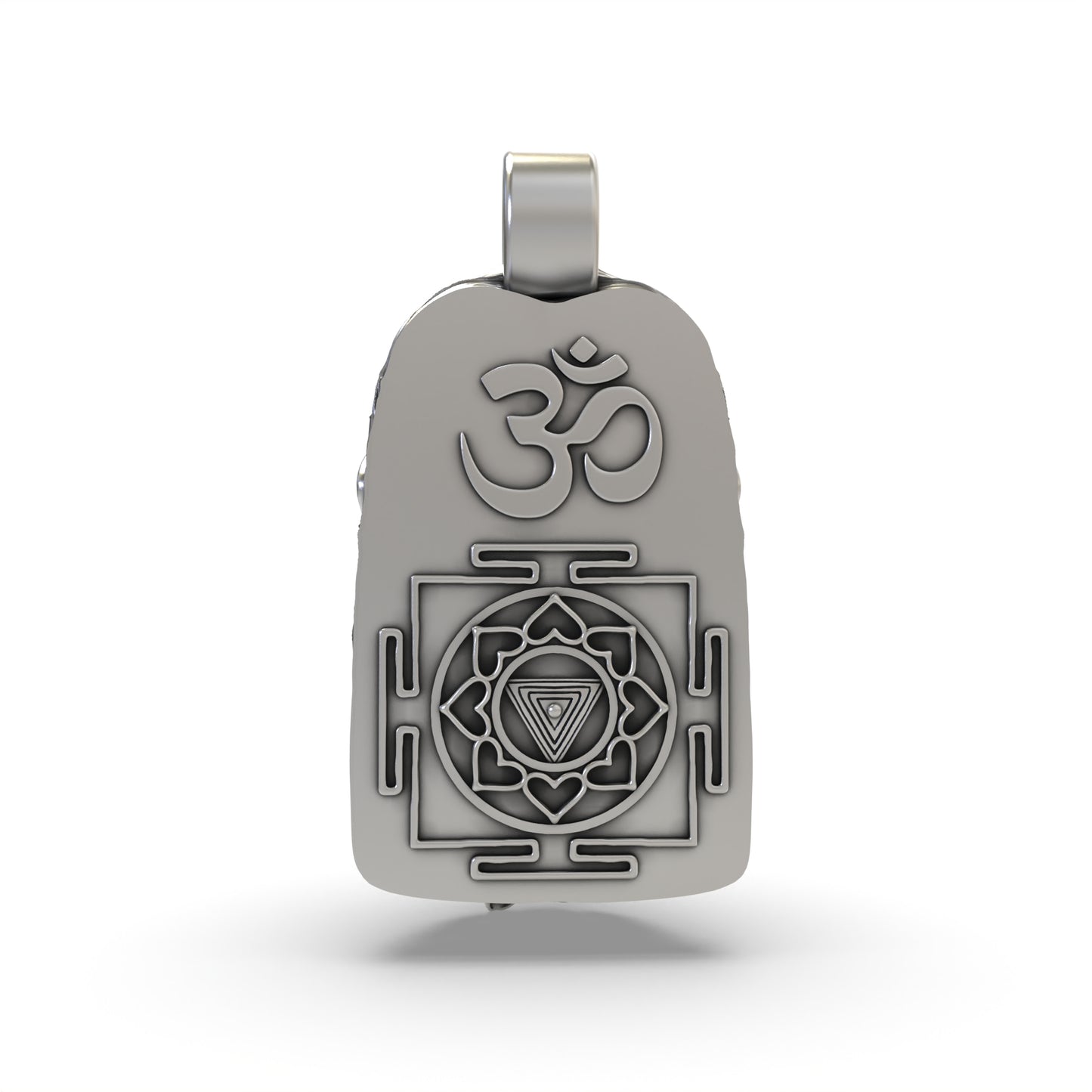 925 Silver Kali Maa Face Pendant - Hindu Goddess Jewelry