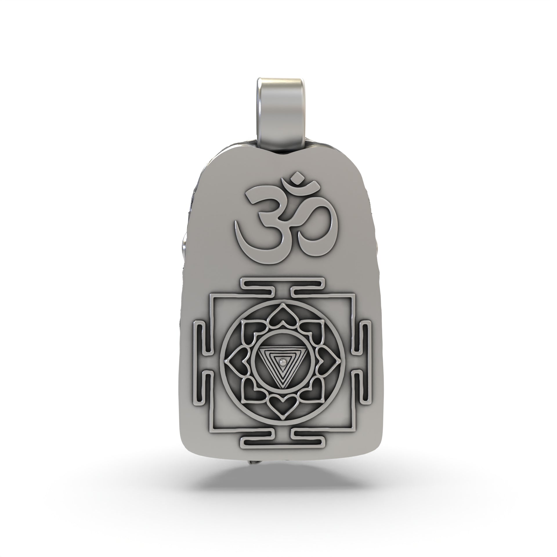 925 Silver Kali Maa Face Pendant - Hindu Goddess Jewelry