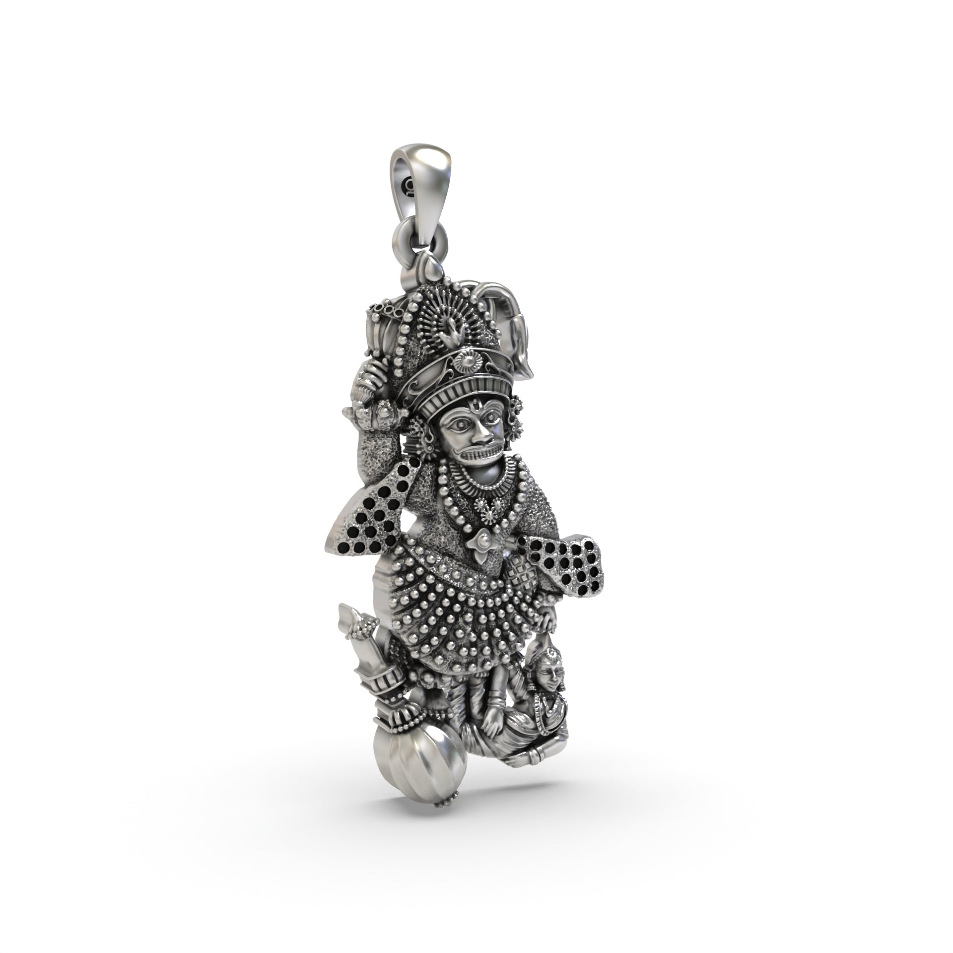 Salangpur Kashtabhanjan Hanumanji Silver Pendant